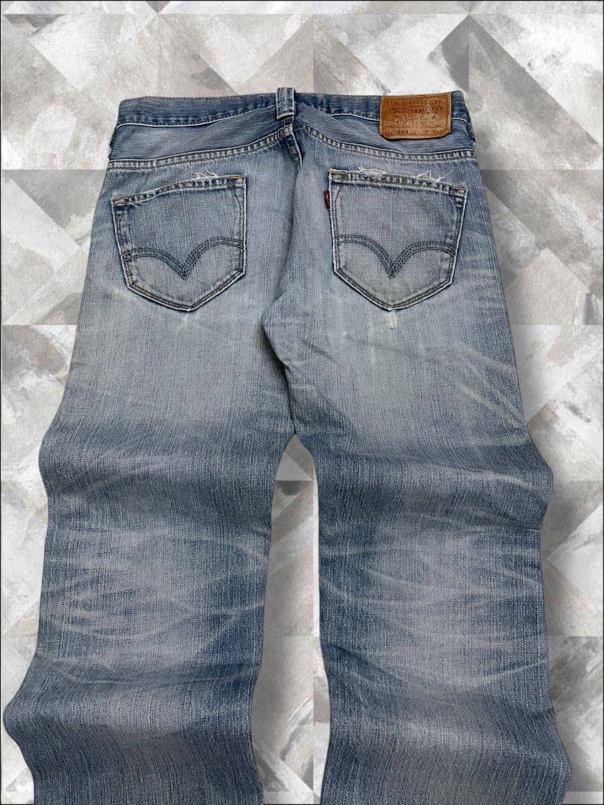 Levi's Vintage Clothing Vintage Og Designer Levis 504 Distressed Straight Denim Size US 30 / EU 46 - 12 Thumbnail