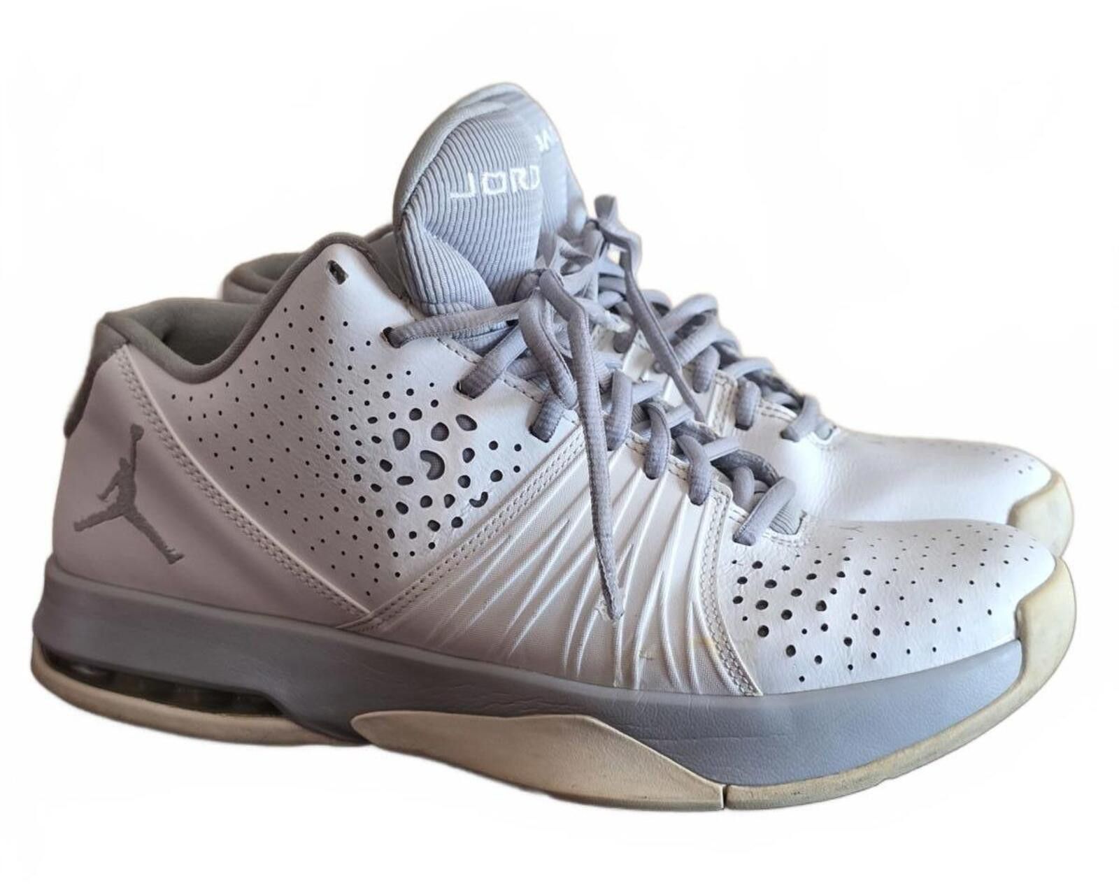 Jordan Brand Nike Air Jordan 5 AM Basketball Shoes White Wolf Grey 11.5 Size US 11.5 / EU 44-45 - 10 Thumbnail