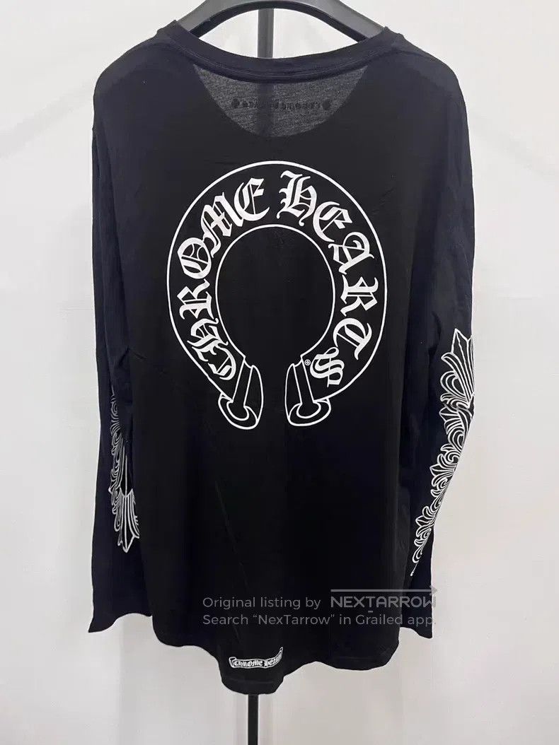 Chrome Hearts CHROME HEARTS Size XL Black cross open flower scroll long s Size US XL / EU 56 / 4 - 1 Thumbnail