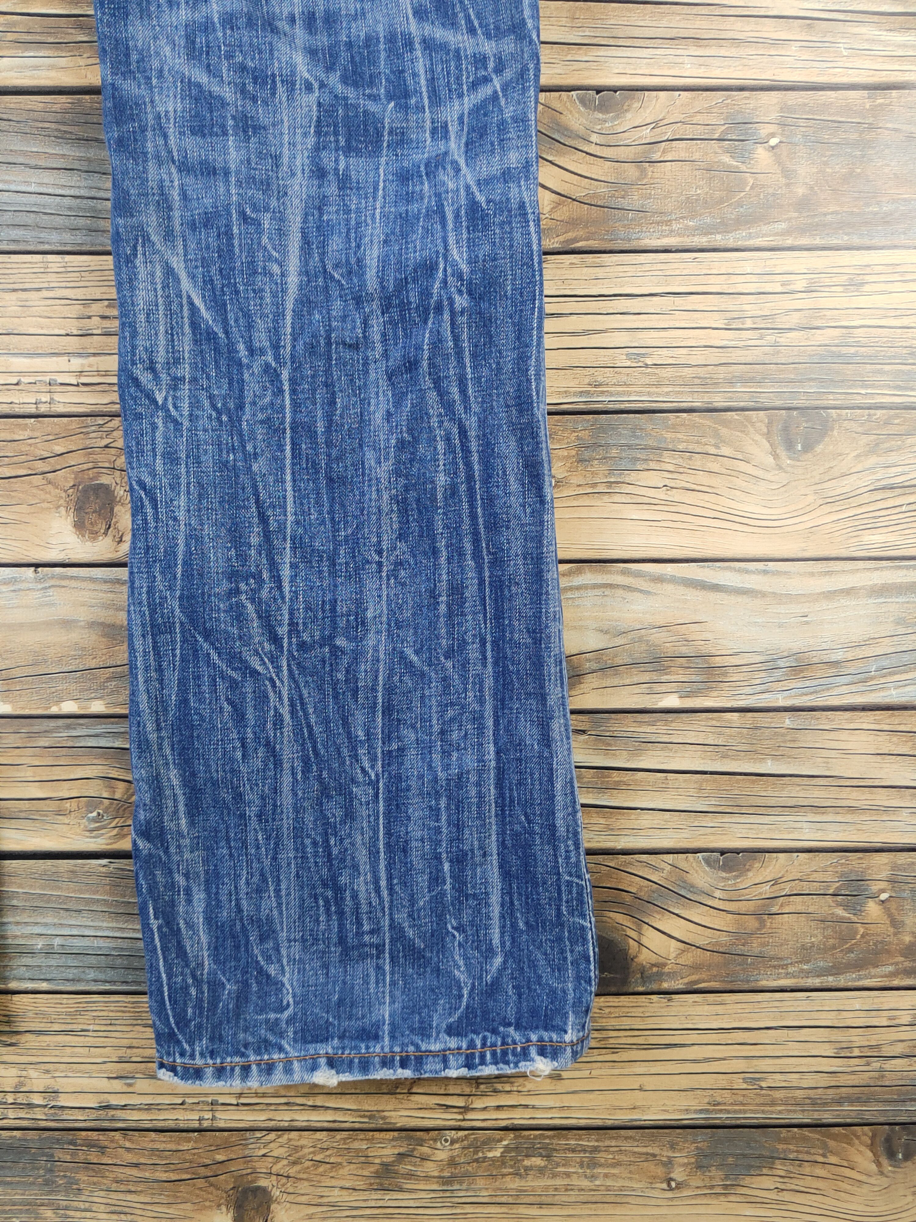 Levi's DL Levi's Blue Distressed Ripped Denim Jeans #1963 Size US 32 / EU 48 - 12 Thumbnail