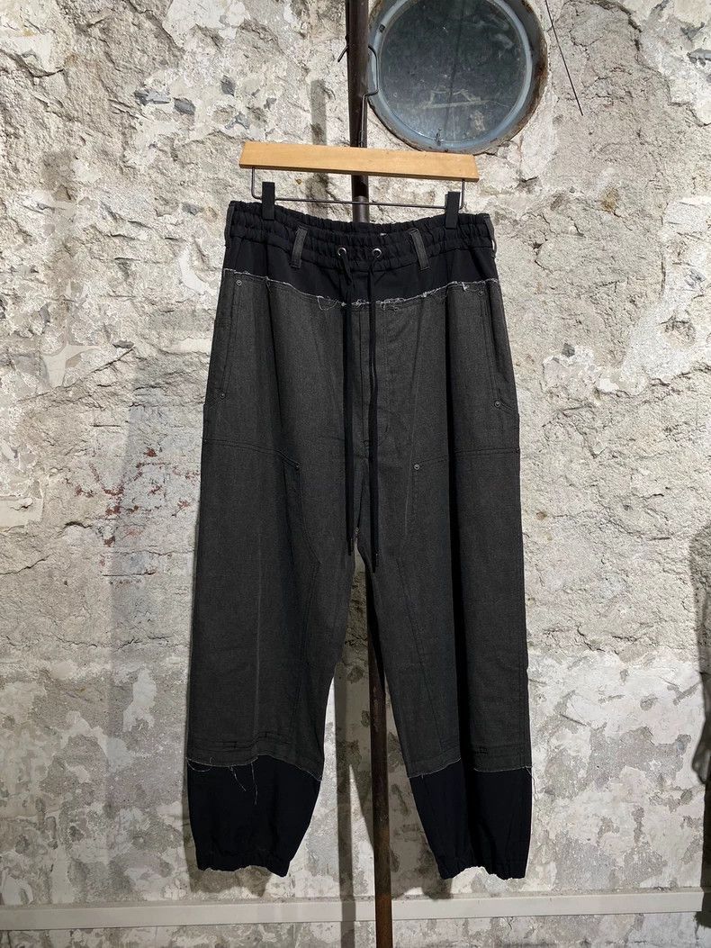 Yohji Yamamoto Yohji Yamamoto Y's two-tone patchwork casual mid-length pan Size US 32 / EU 48 - 1 Thumbnail