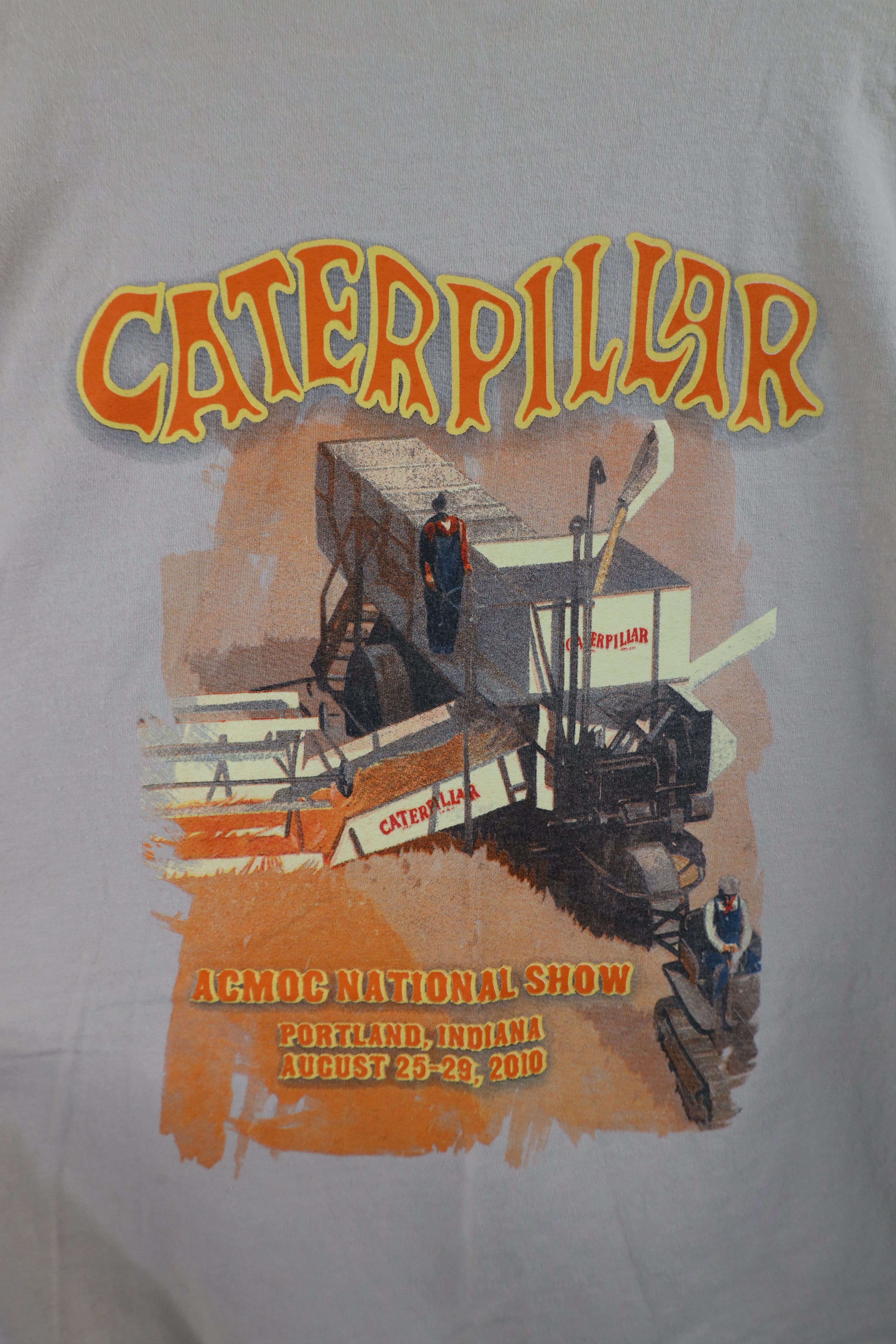 Vintage Vintage Y2K Cat Caterpillar National Show T-Shirt Beige Size US XL / EU 56 / 4 - 9 Thumbnail