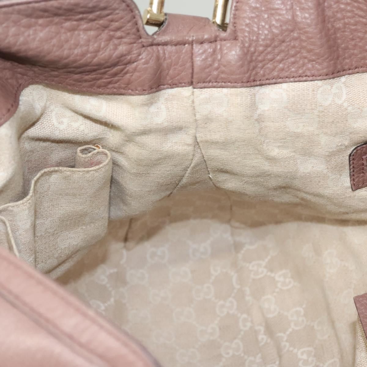 Gucci GUCCI Bamboo Hand Bag Leather Pink Gold Size ONE SIZE - 17 Thumbnail