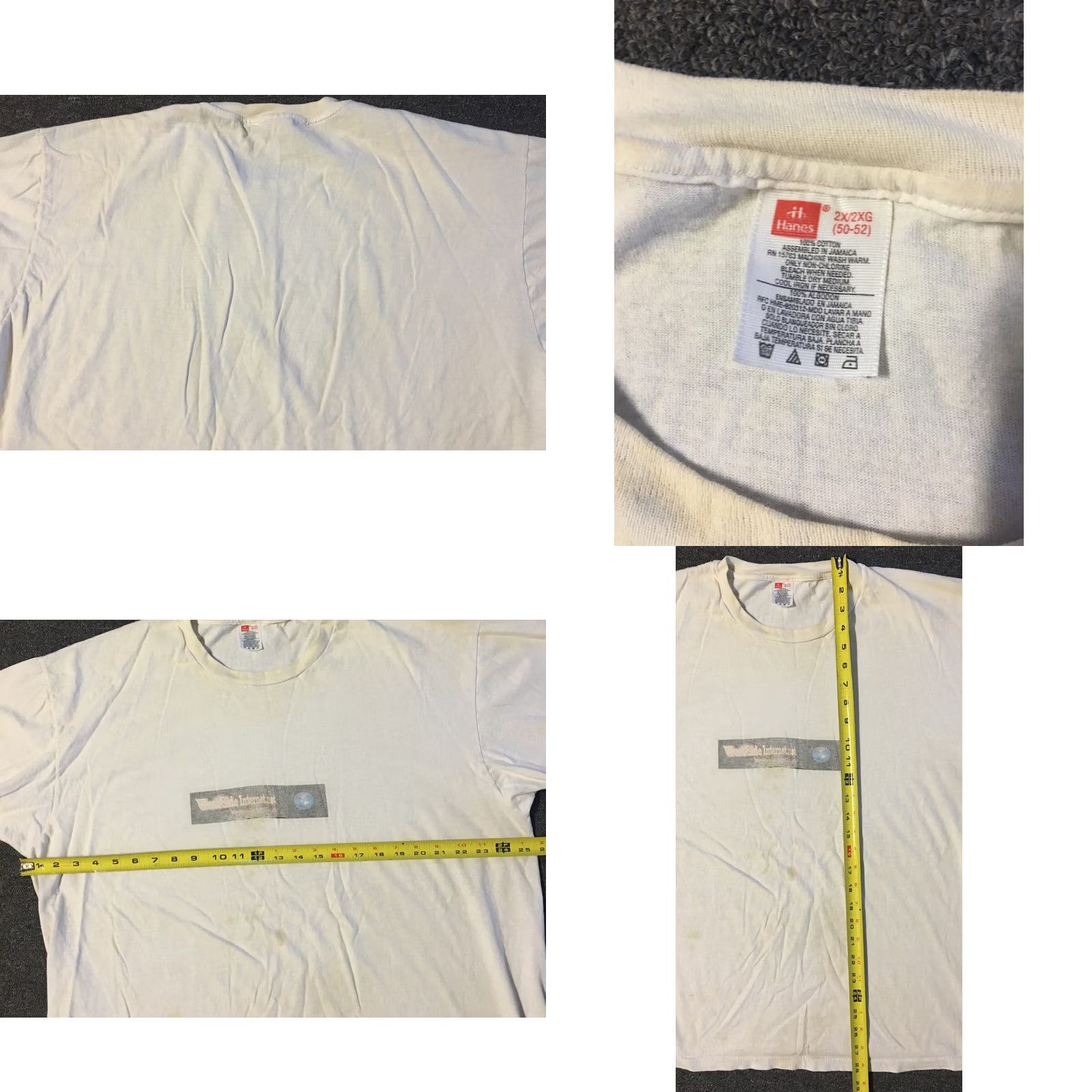 Hanes VINTAGE Westside Internet Thrashed Faded Distressed Shirt 2XL White Men T-Shirt 90s Grunge Vaporwave TV Disney Hanes Size US XXL / EU 58 / 5 - 8 Thumbnail