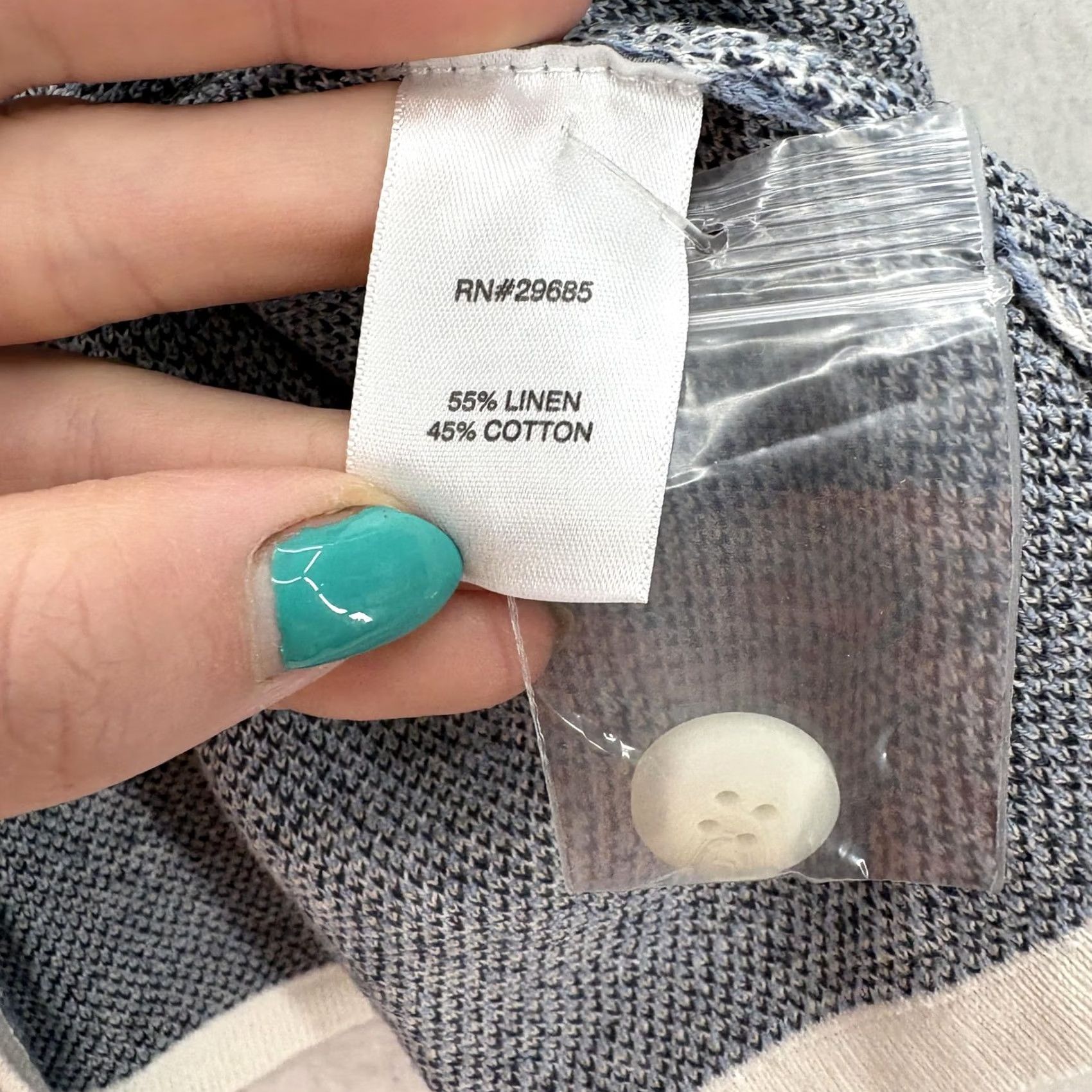 Pendleton Pendleton Cardigan Sweater Womens Medium Blue Geometric 3/4 Sleeve Linen Cotton Knit Vest Style Casual Womens Size M / US 6-8 / IT 42-44 - 5 Thumbnail