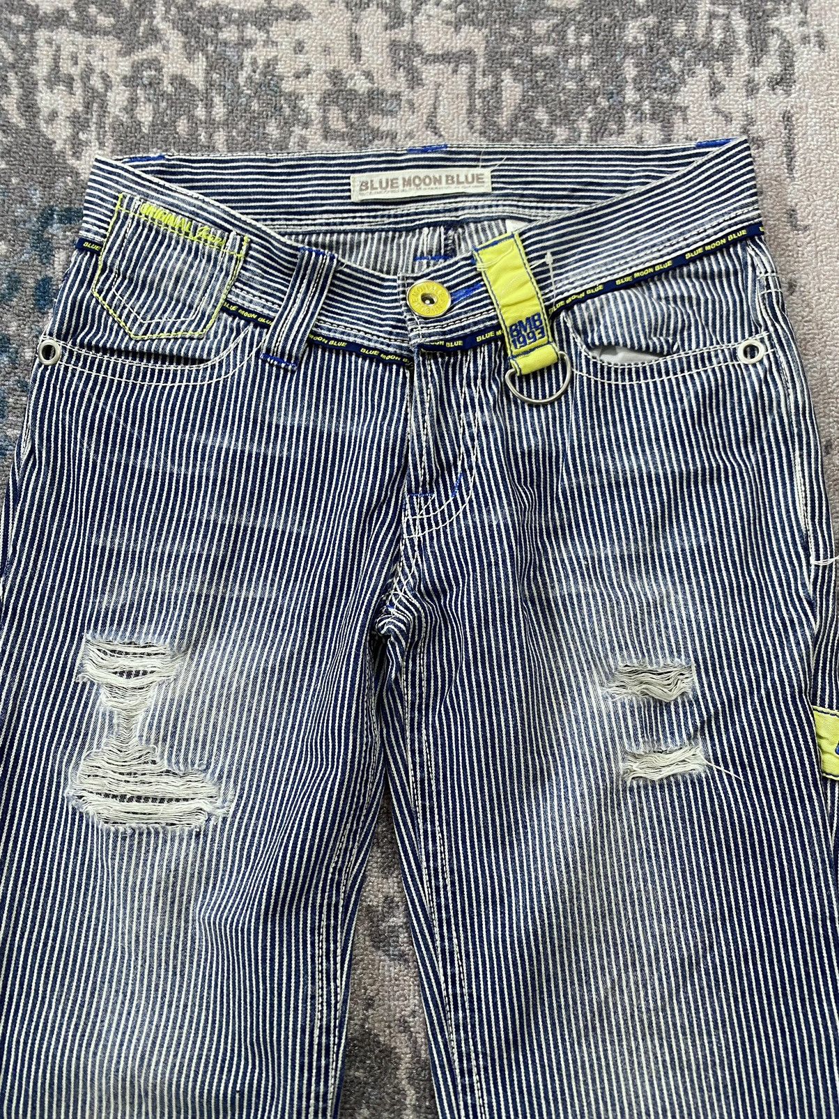 Hysteric Glamour Japanes Y2K Blue Moon Blue Distressed Jeans Size US 28 / EU 44 - 4 Thumbnail