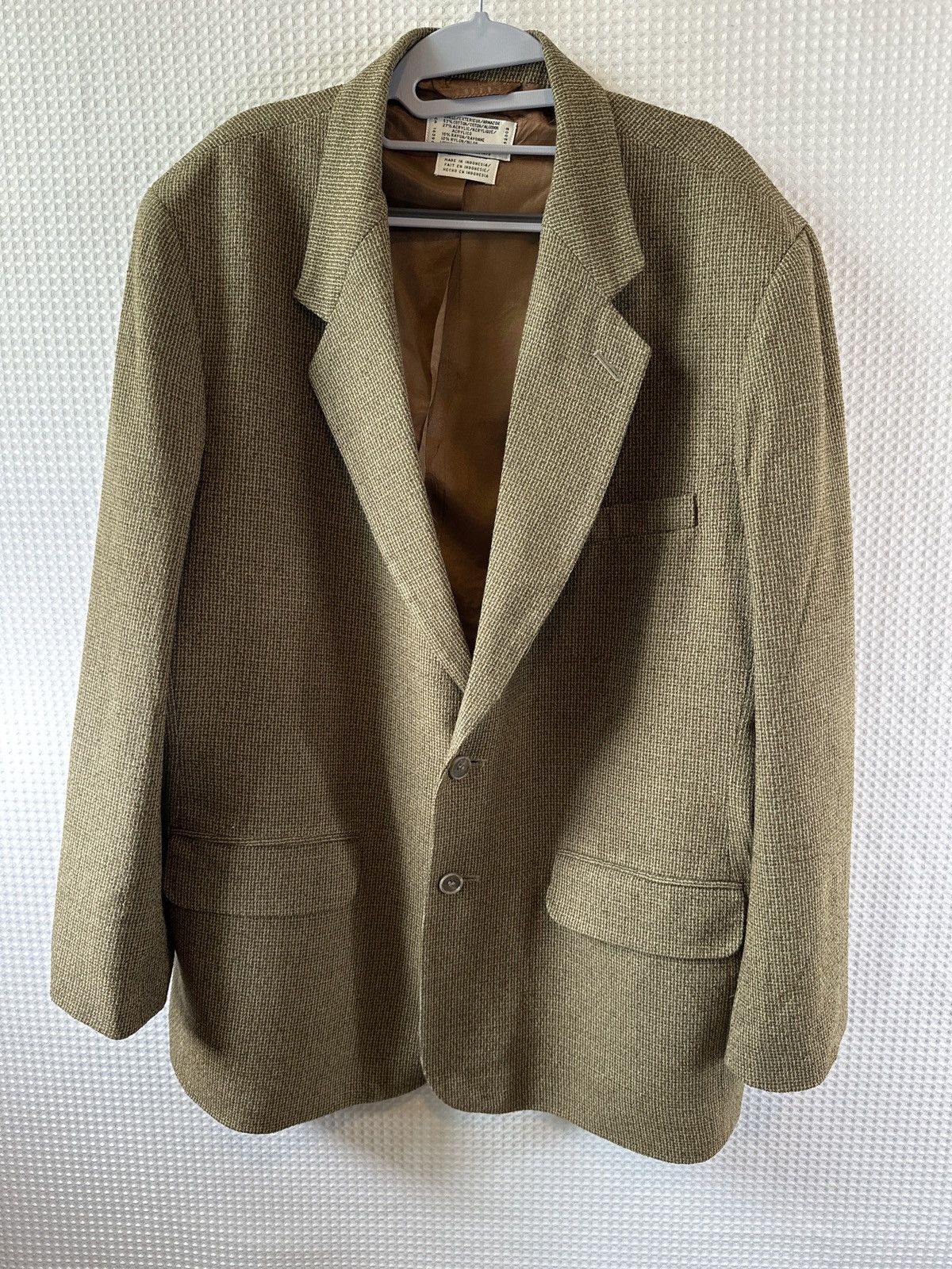Liz Claiborne Claiborne Vintage Micro-Check Tweed Blazer Size 44R - 1 Thumbnail