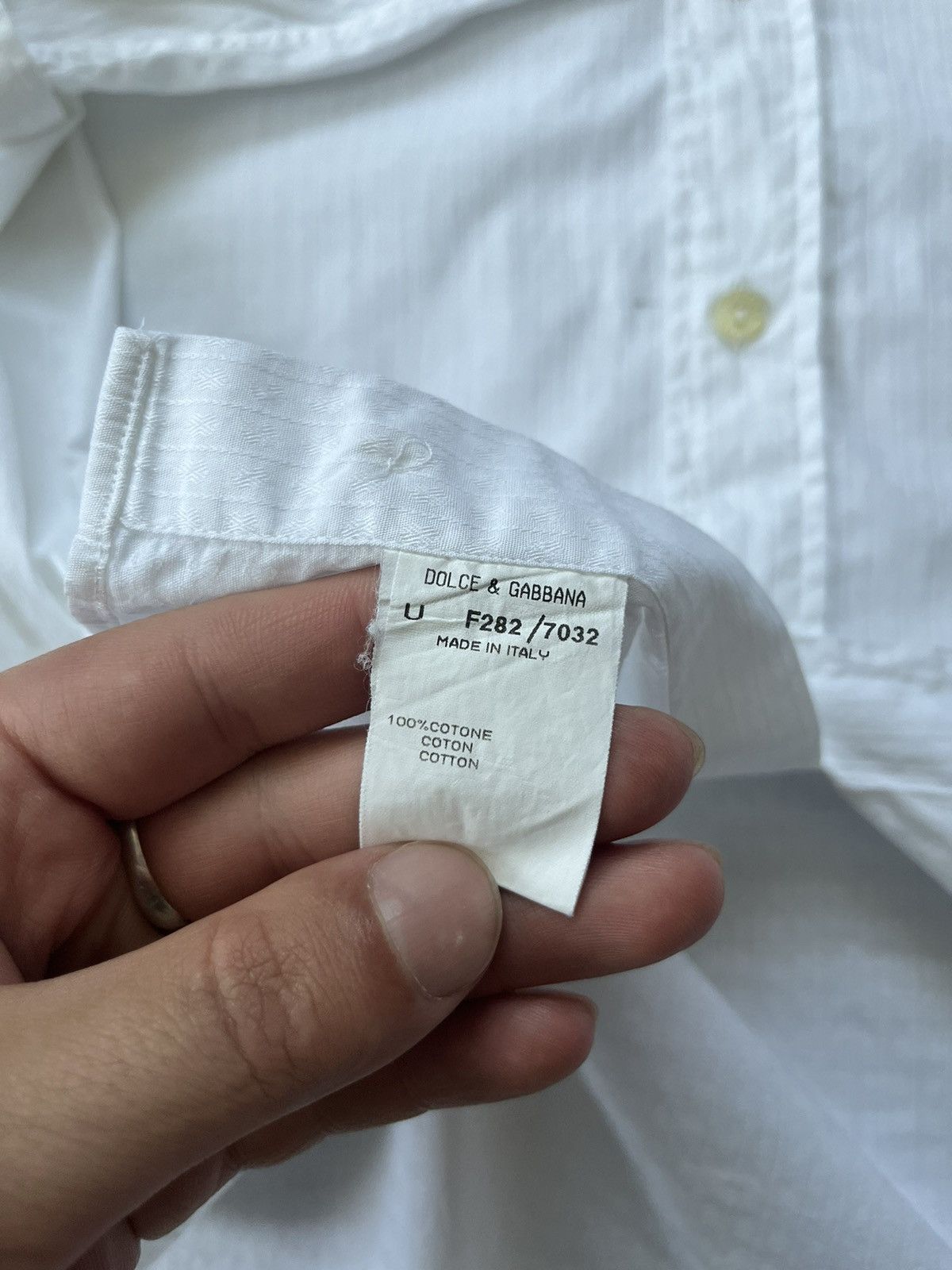 Dolce & Gabbana Dolce & Gabbana Cufflinks White Shirt Longsleeve 40/15 3/4 Size US M / EU 48-50 / 2 - 7 Thumbnail