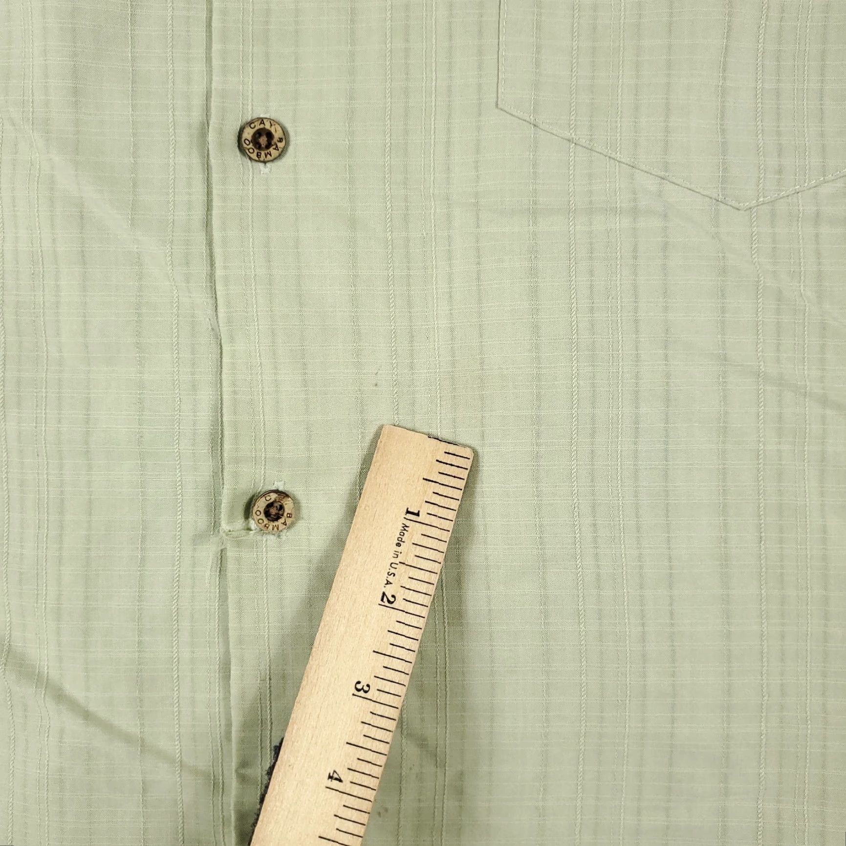 Vintage Bamboo Cay Shirt Mens XL Green Striped Tropical Beach Button Up Short Sleeve Size US XL / EU 56 / 4 - 4 Thumbnail