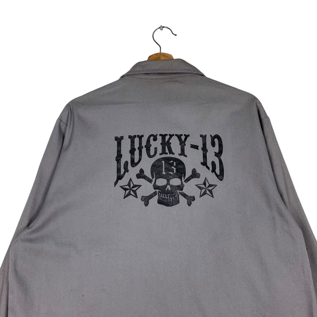 Vintage LUCKY 13 Crossbones Skull Logo Jacket #1269-C57 Size US M / EU 48-50 / 2 - 2 Thumbnail