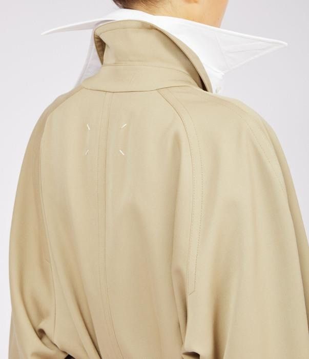 Maison Margiela o1bcso1str0526 Raw Cuffs Trench Coat in Stone Size S / US 4 / IT 40 - 8 Thumbnail