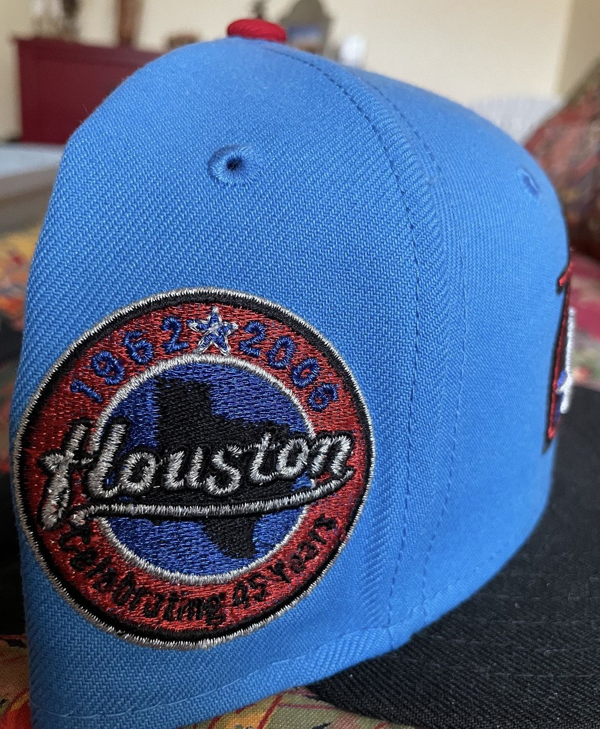 New Era Blue/black/red Houston Astros Fitted Hat Size 7 Size ONE SIZE - 2 Thumbnail