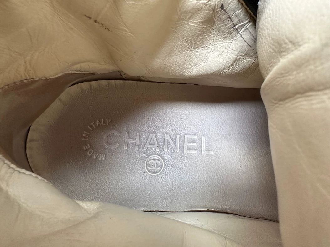 Chanel Chanel Black HighTop Sneakers with Logo -2505 Size US 6.5 / IT 36.5 - 8 Thumbnail