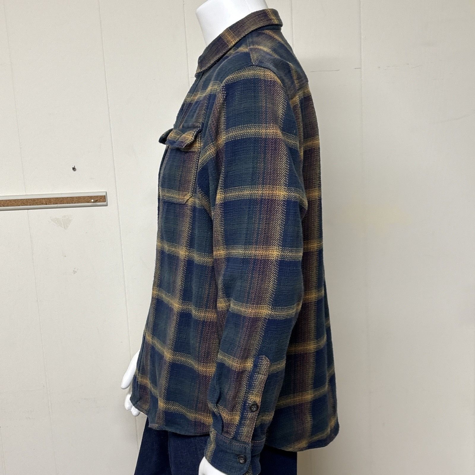 Orvis Orvis Big Bear Shirt Jacket Mens XL Blue Plaid Heavy Flannel Size US XL / EU 56 / 4 - 3 Thumbnail