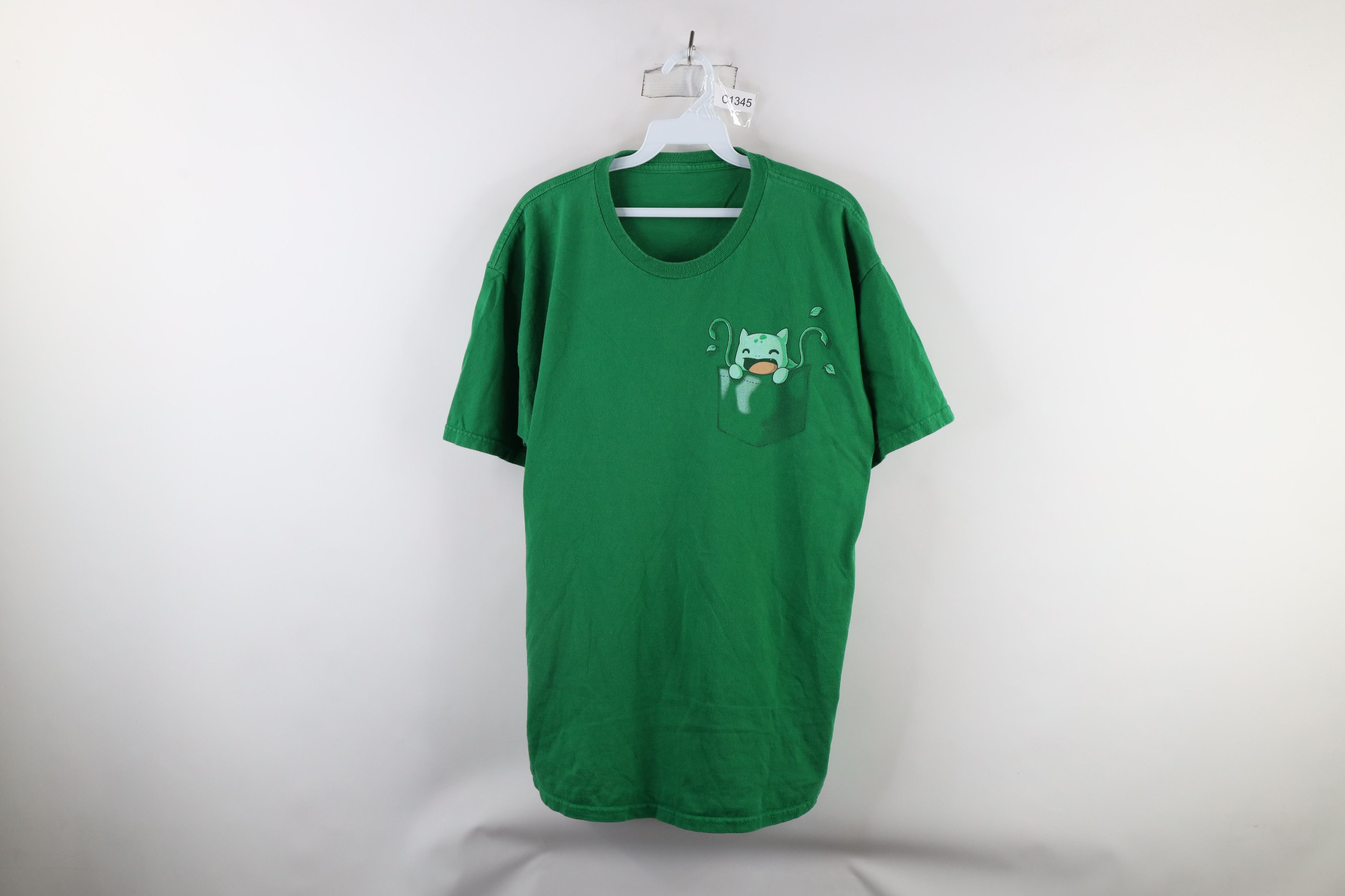 Vintage Vintage Y2K Pokemon Short Sleeve T-Shirt Green Cotton Size US L / EU 52-54 / 3 - 1 Thumbnail