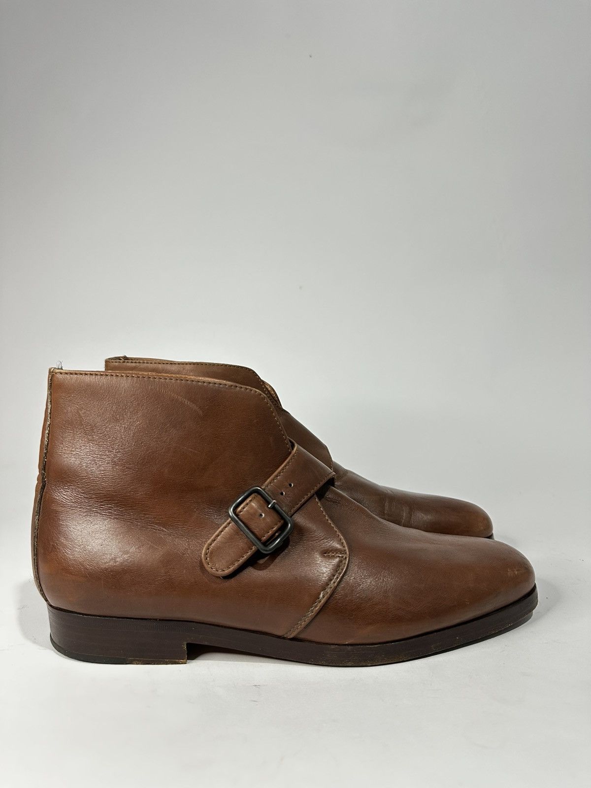 Dolce & Gabbana Vintage 70’s Dolce & Gabbana Monk Strap Leather Ankle Boots. Size US 8 / EU 41 - 1 Thumbnail