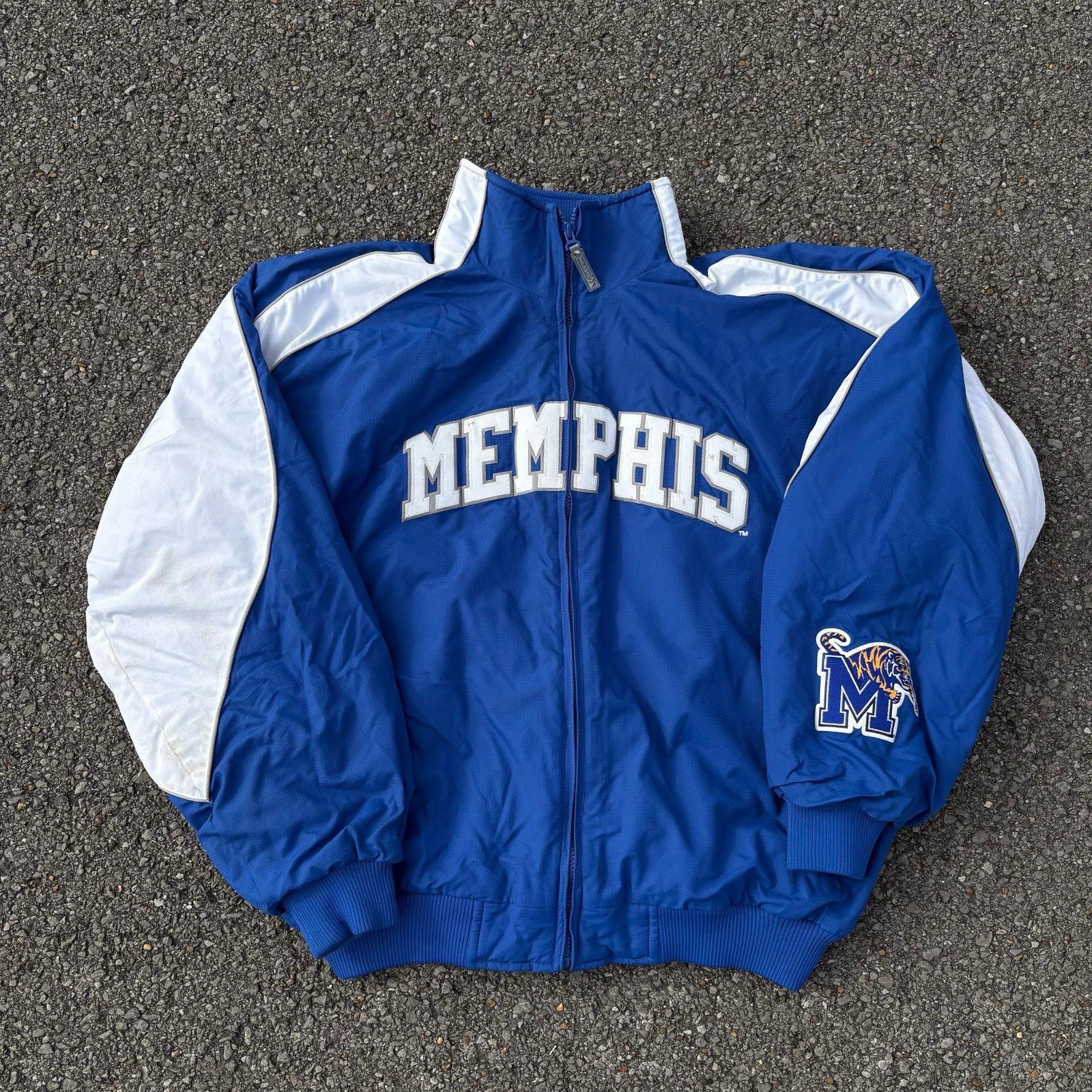 Vintage 90s Memphis Tigers puffer windbreaker jacket
