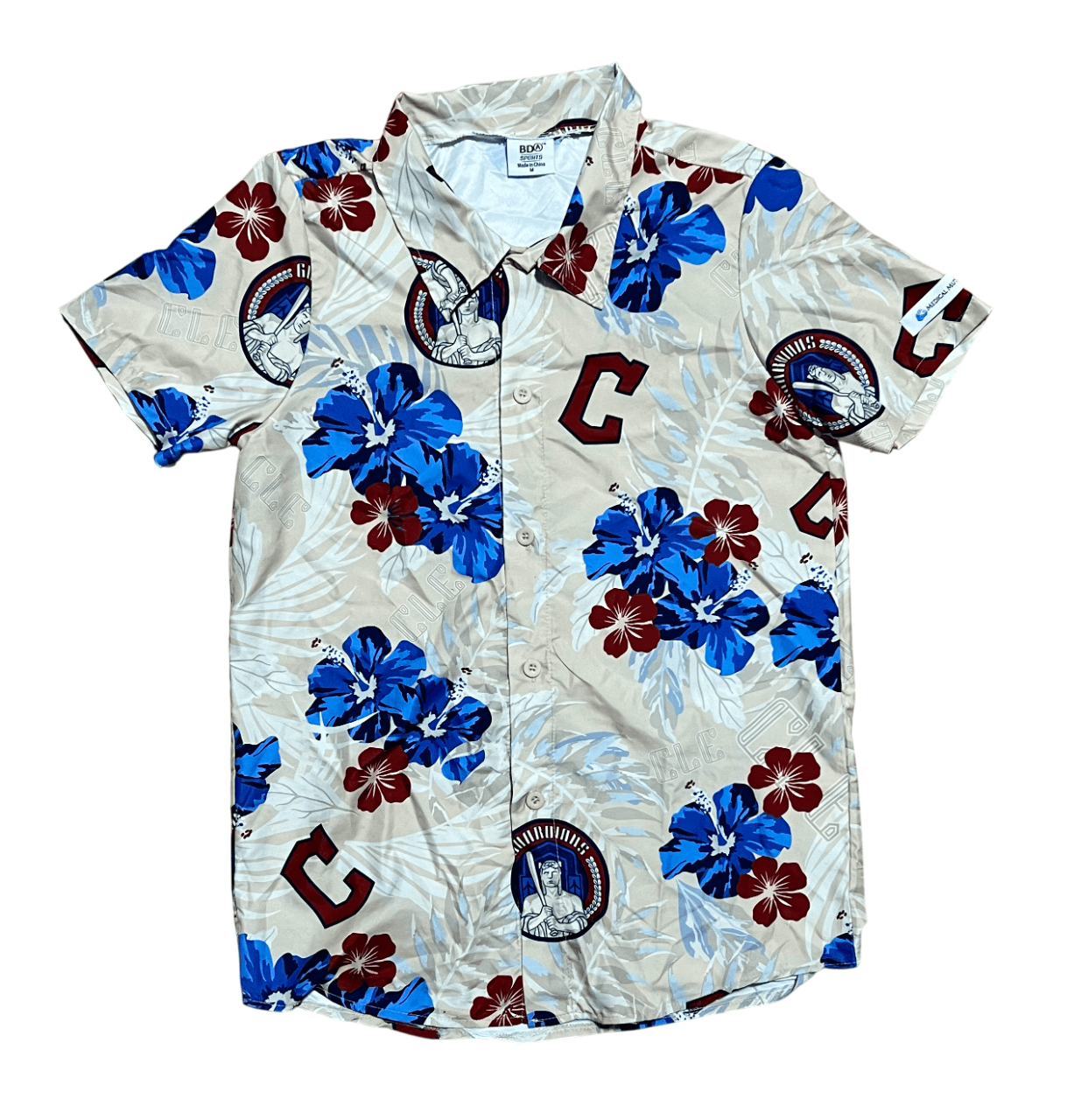 Other Cleveland Guardians Floral Short Sleeve Button Up Shirt Size US M / EU 48-50 / 2 - 1 Thumbnail