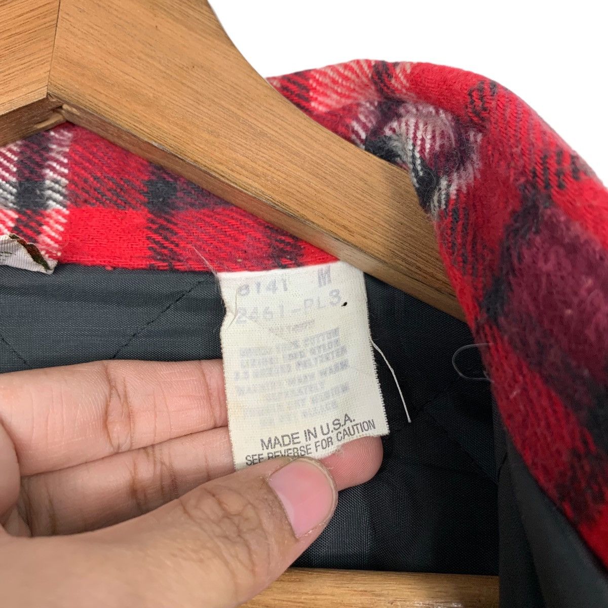 Flannel 90's FIVE BROTHER Red Checked Work Flannel Jacket #2253-C100 Size US M / EU 48-50 / 2 - 17 Thumbnail