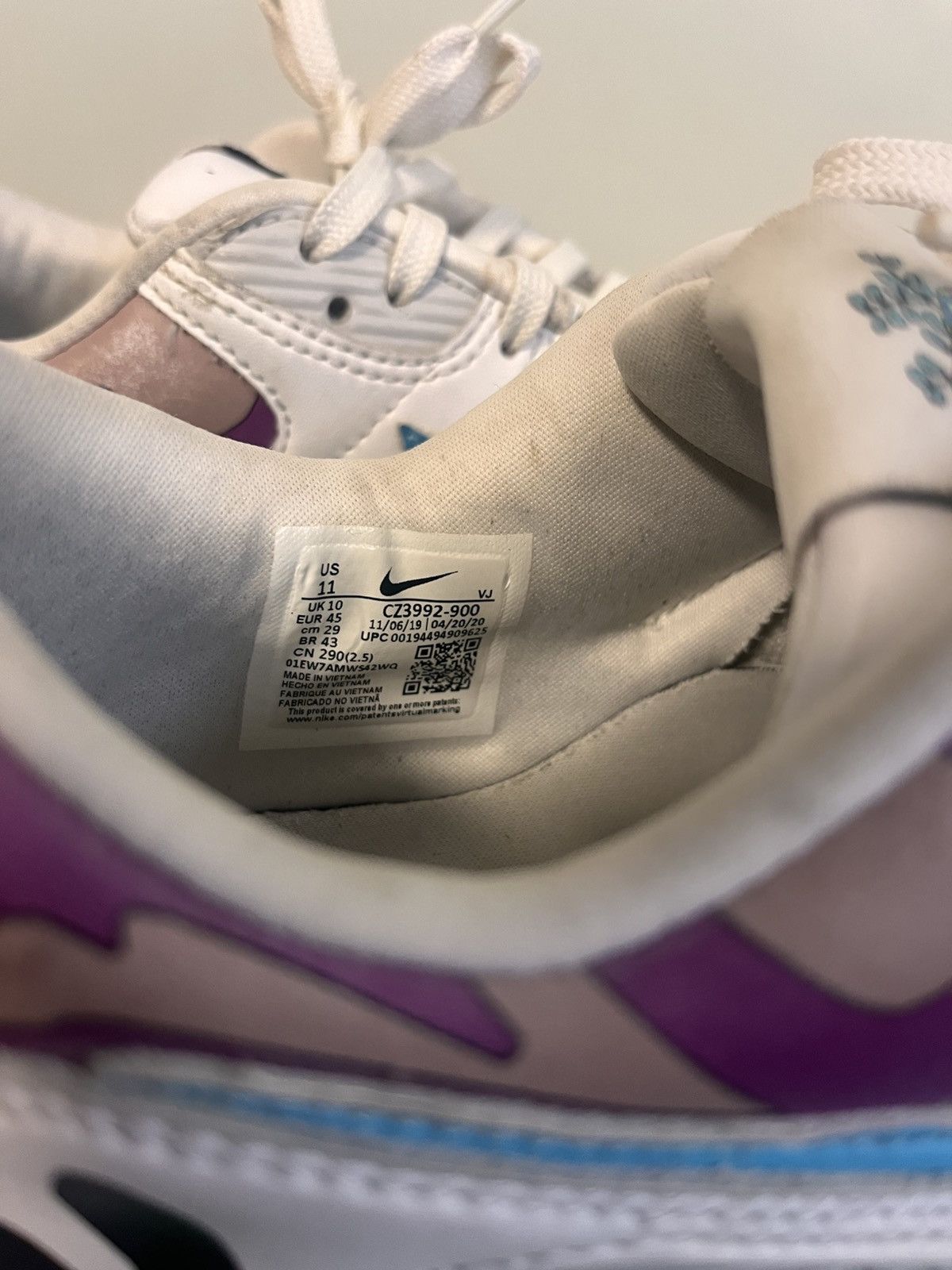 Nike Nike Air Max 90 x Ruohan Wang Size US 11 / EU 44 - 5 Thumbnail