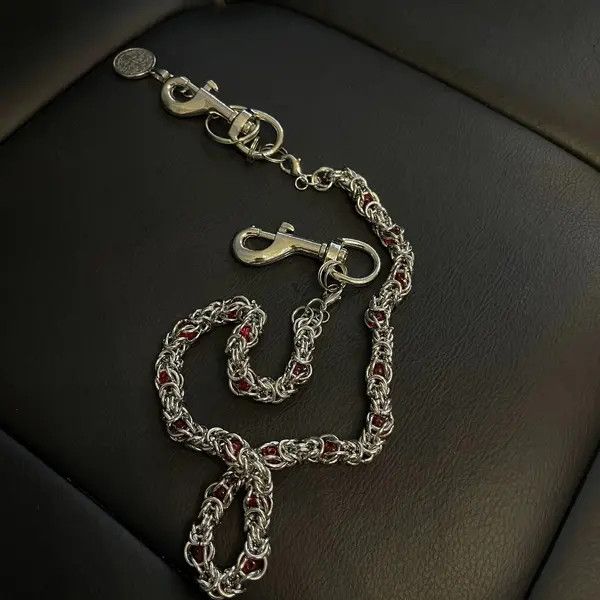 Jewelry Double Layer Beaded Wallet Chain, Pants Chain Size ONE SIZE - 5 Thumbnail