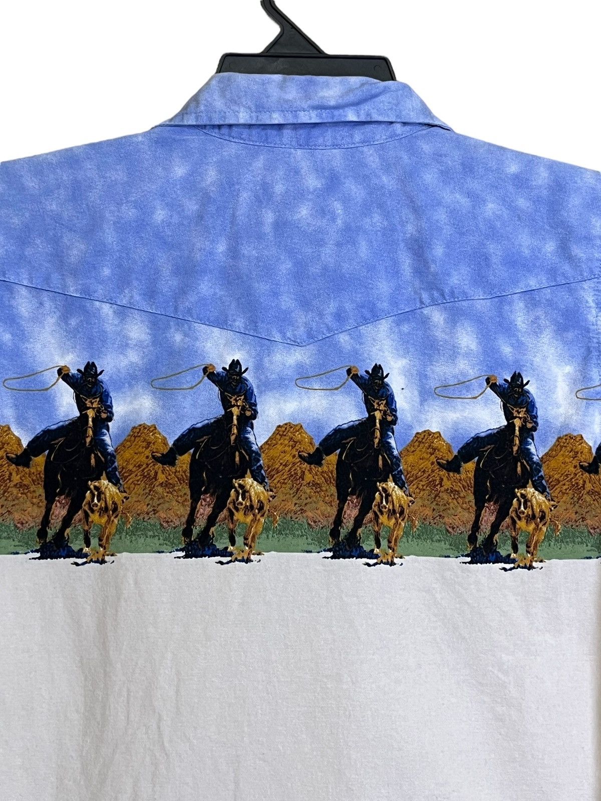 Wrangler RARE🔥VINTAGE WRANGLER COWBOYS WESTERN BUTTON UPS SHIRT Size US XS / EU 42 / 0 - 8 Thumbnail