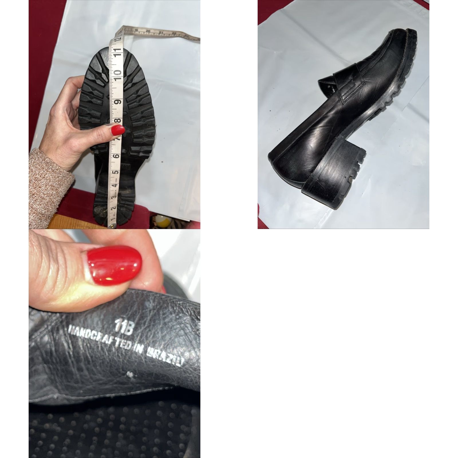 DKNY VINTAGE DKNY BLACK LEATHER Chunky HEEL LOAFERS Women 11B Slip On Y2K Brazil Non Slip Treads Almond Toe Block Heel Loafers Size US 11 / IT 41 - 9 Thumbnail