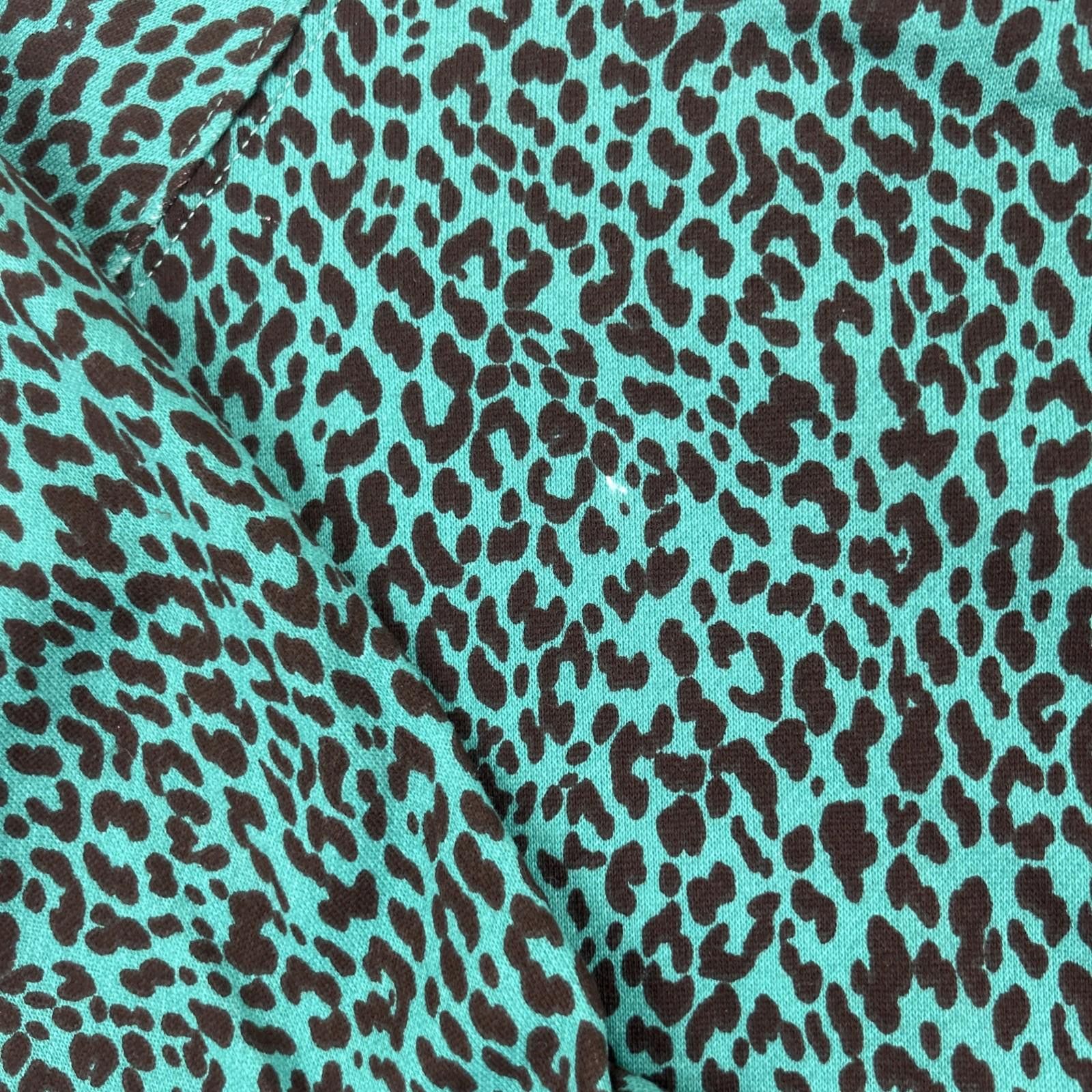Designer JUN & IVY vintage animal print green black sweatshirt Sz-XS Size XS / US 0-2 / IT 36-38 - 7 Thumbnail