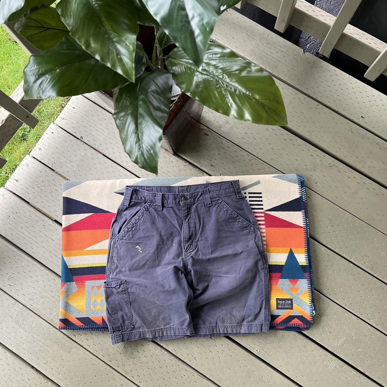 Carhartt × Vintage Carhartt B25 PTB Petrol Blue Carpenter Short Size US 32 / EU 48 - 4 Thumbnail