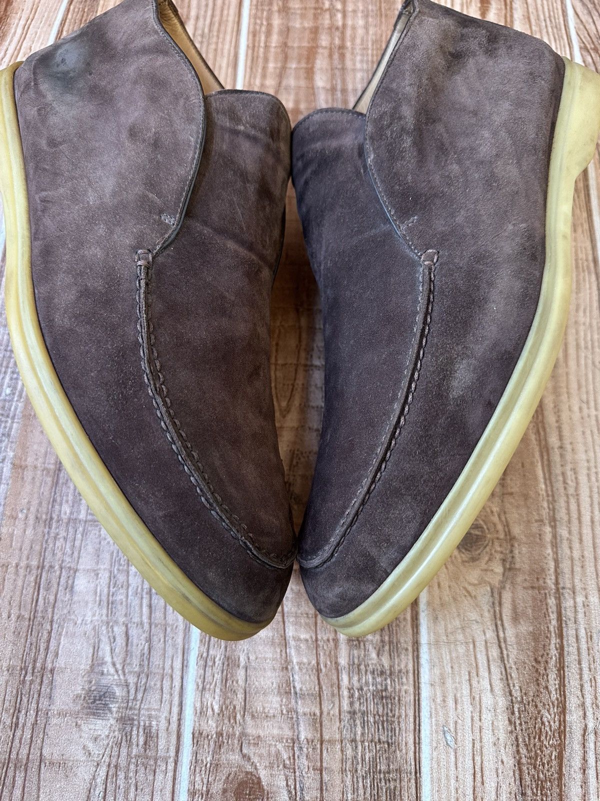 Loro Piana Loro Piana Dark Brown Open Walk Suede Loafers Size US 11 / EU 44 - 7 Thumbnail