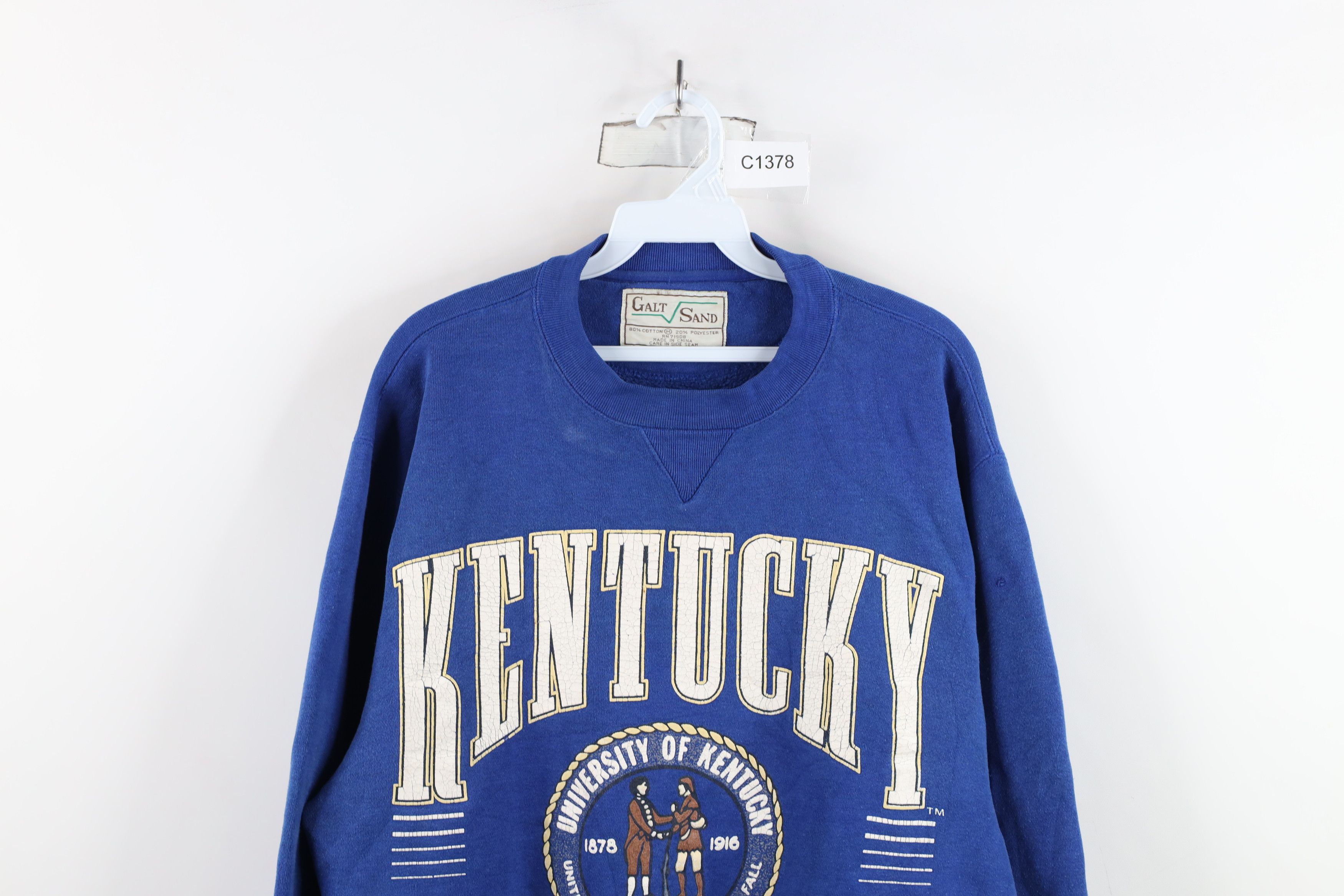 Vintage Vintage 90s Spell Out University of Kentucky Sweatshirt Size US M / EU 48-50 / 2 - 2 Thumbnail