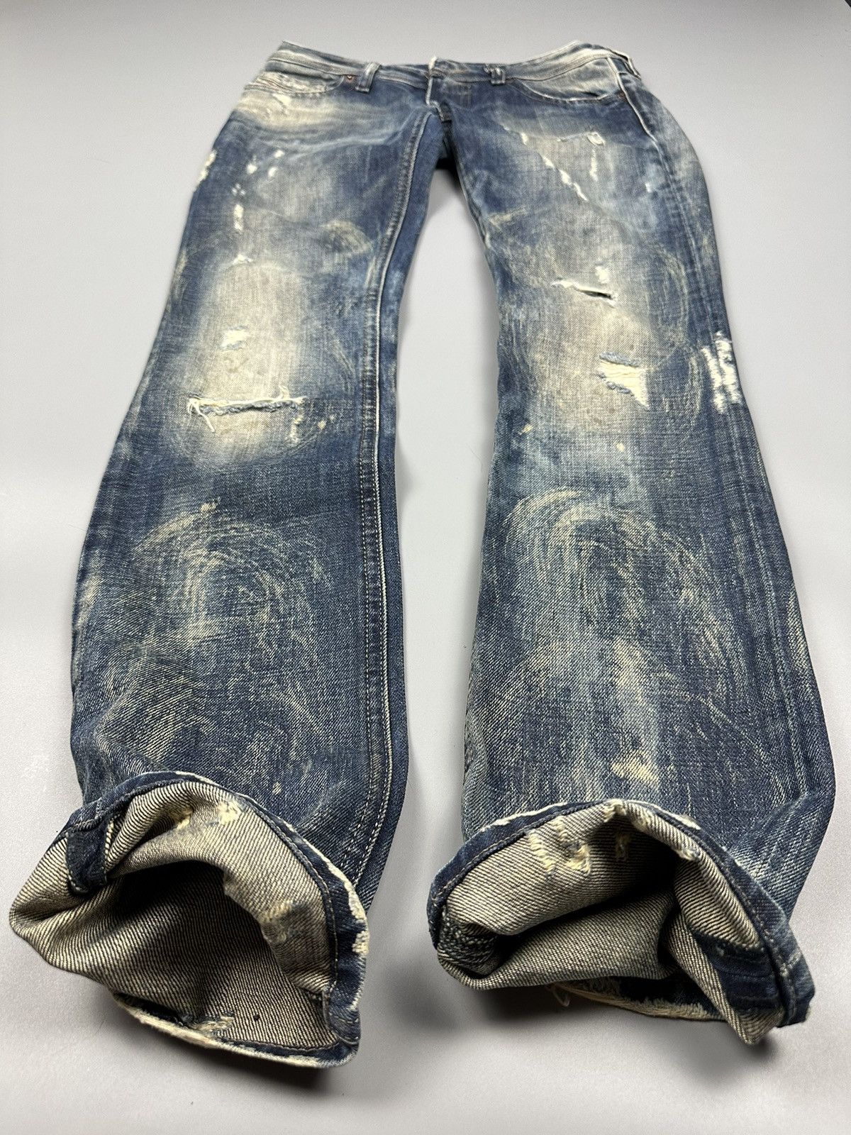Diesel × Vintage 🔥Rare🔥Distressed Vintage Diesel Industry Lowky Regular Denim Size US 28 / EU 44 - 7 Thumbnail