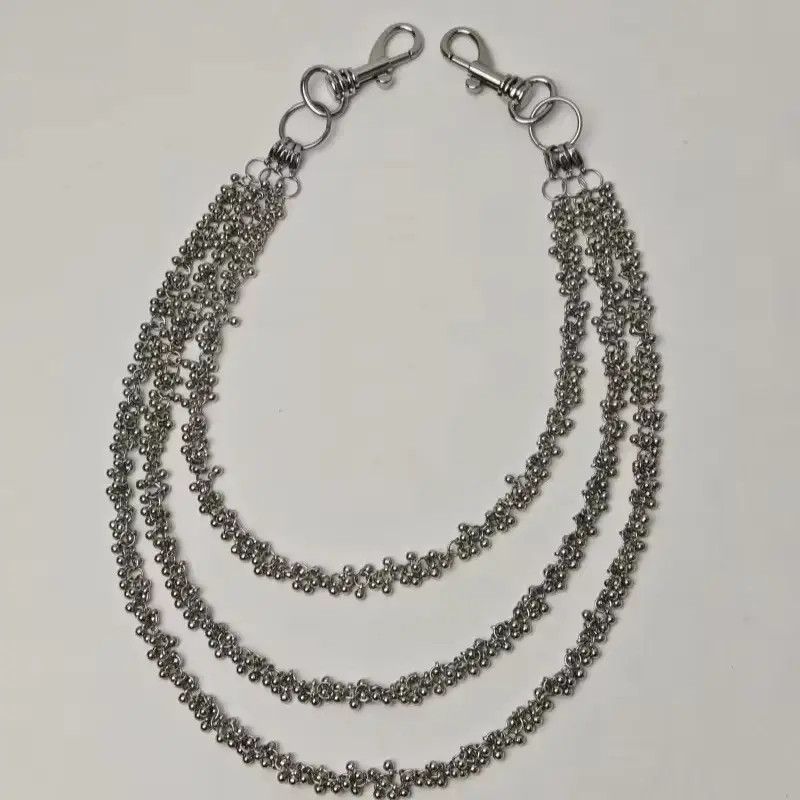 Jewelry Bead Flower Three Tier Silvery Pants Chain Size ONE SIZE - 7 Thumbnail