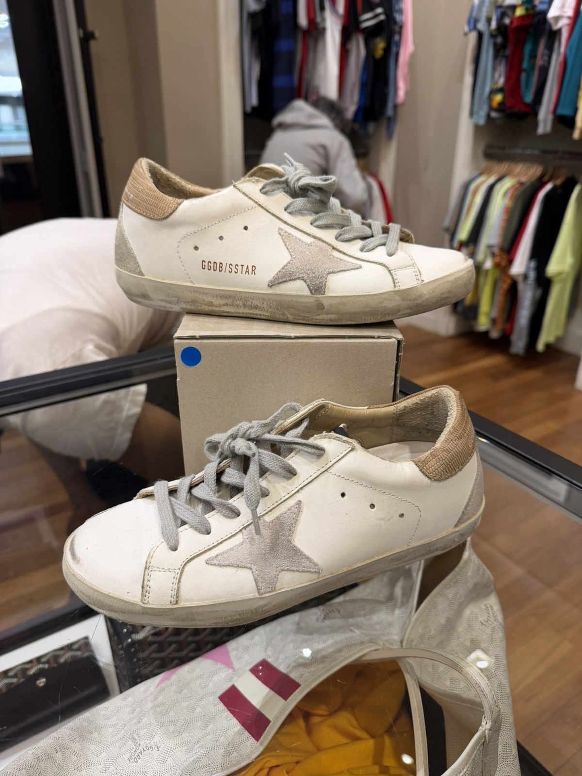 Golden Goose Golden Goose SuperStar Low Top -White Beige Size US 7 / IT 37 - 1 Thumbnail