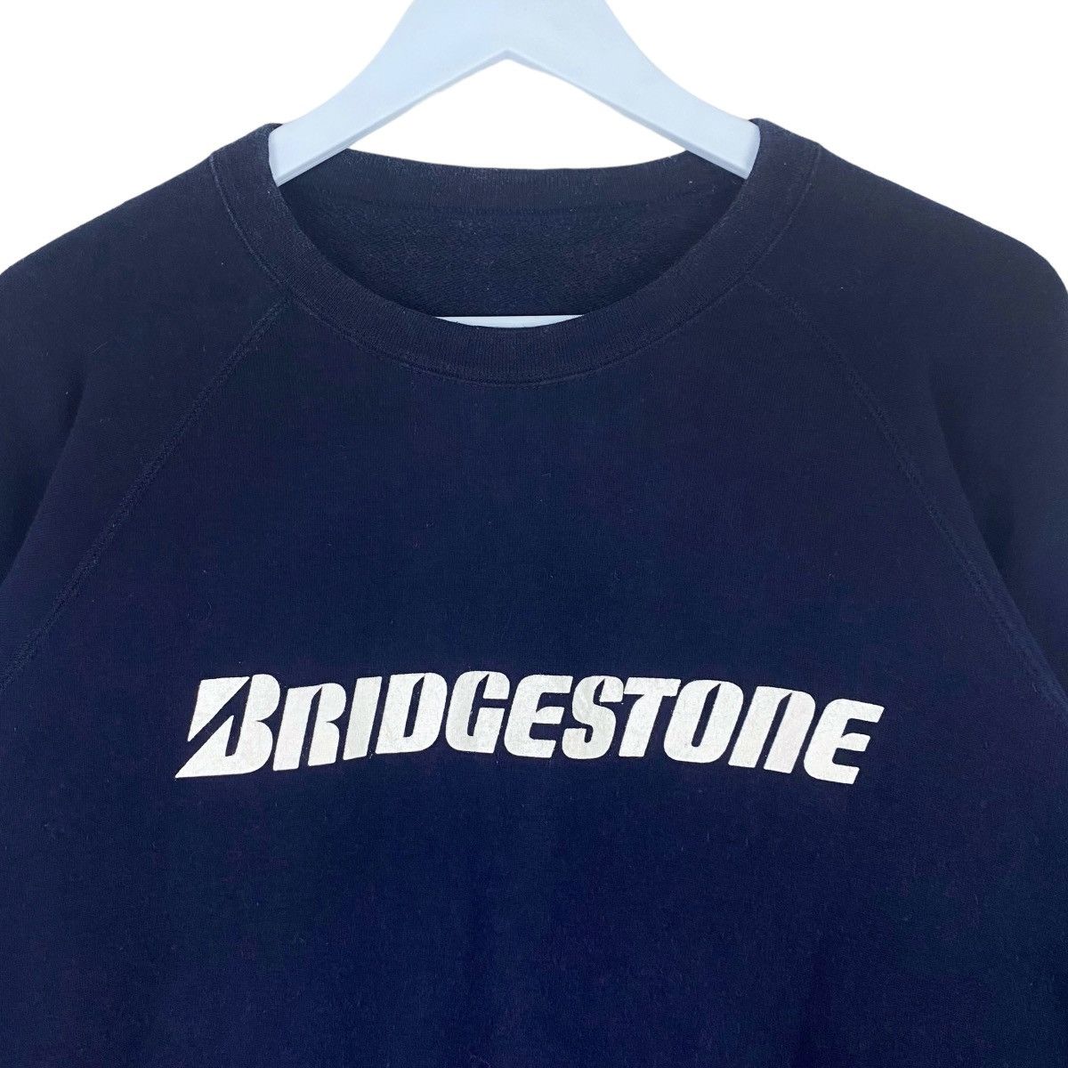 Designer × Vintage Bridgestone Sweatshirt Crewneck Navy Blue Pullover Jumper Size US L / EU 52-54 / 3 - 2 Thumbnail