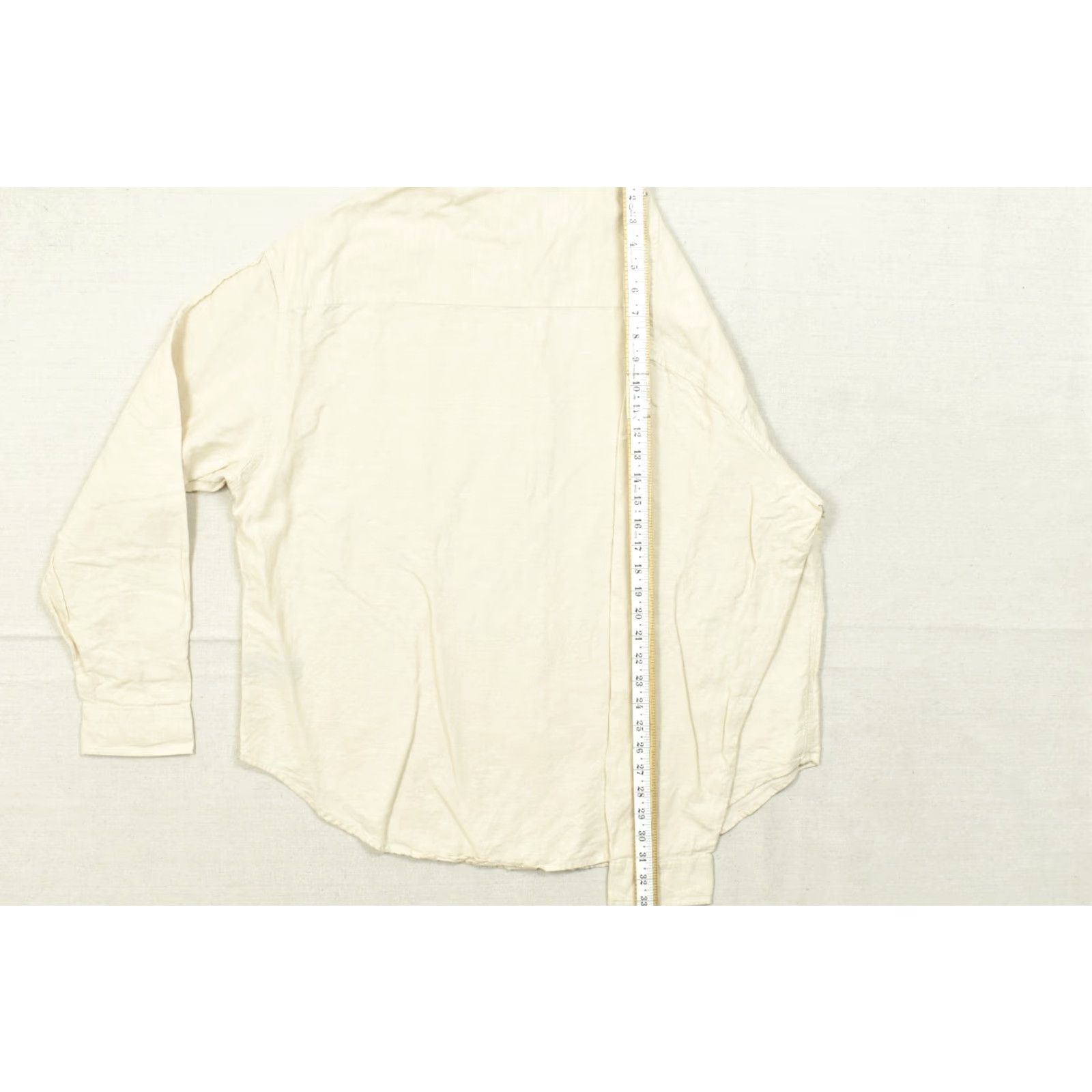 Asos ASOS DESIGN Shirt Men 2XL Linen Blend Long Sleeve Button-Down Cream Beige 46-4 Size US XXL / EU 58 / 5 - 5 Thumbnail