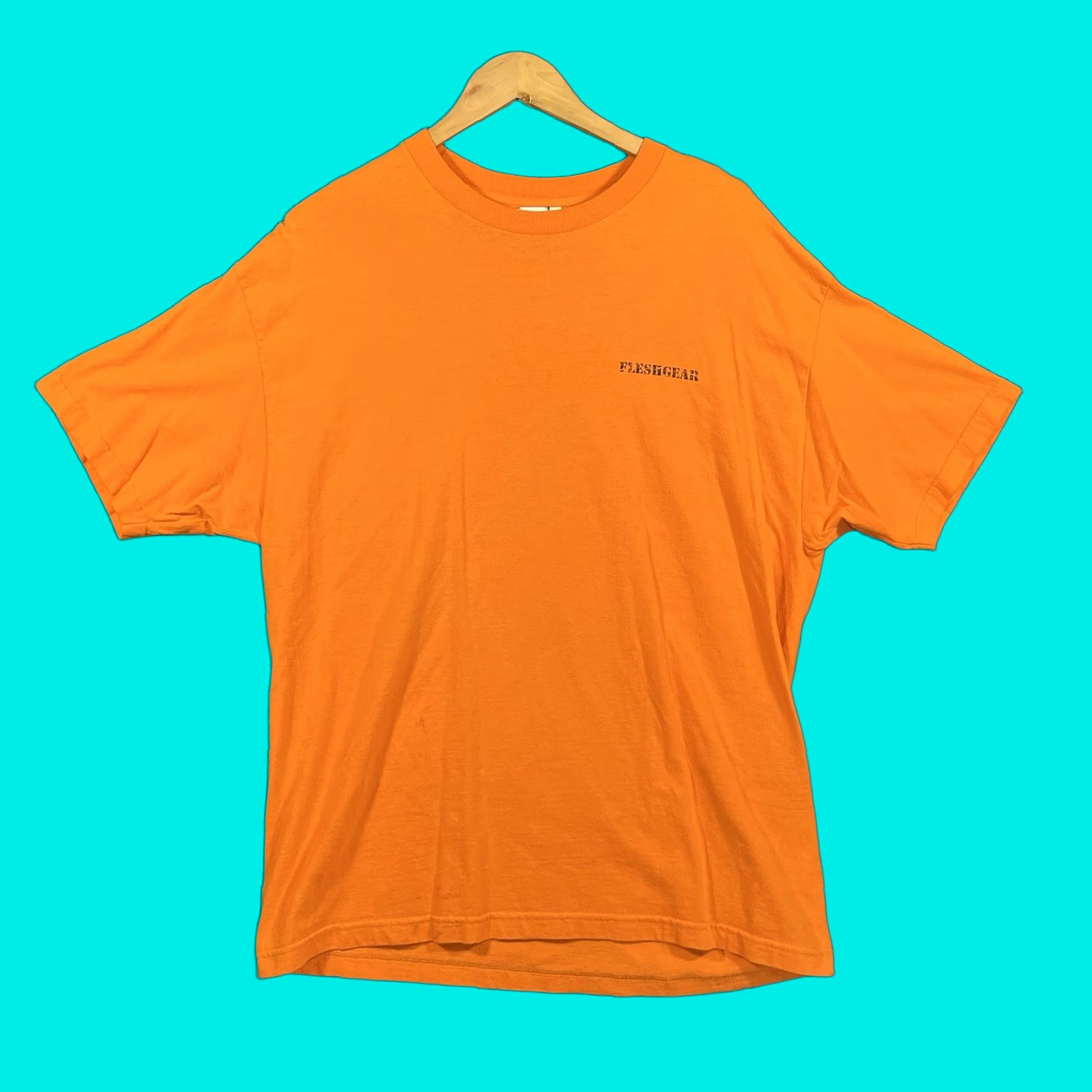 Vintage VINTAGE FleshGear T-Shirt Mens XL Orange 2000s USA Graphic Print Short Sleeve Crew Neck RARE Size US XL / EU 56 / 4 - 1 Thumbnail