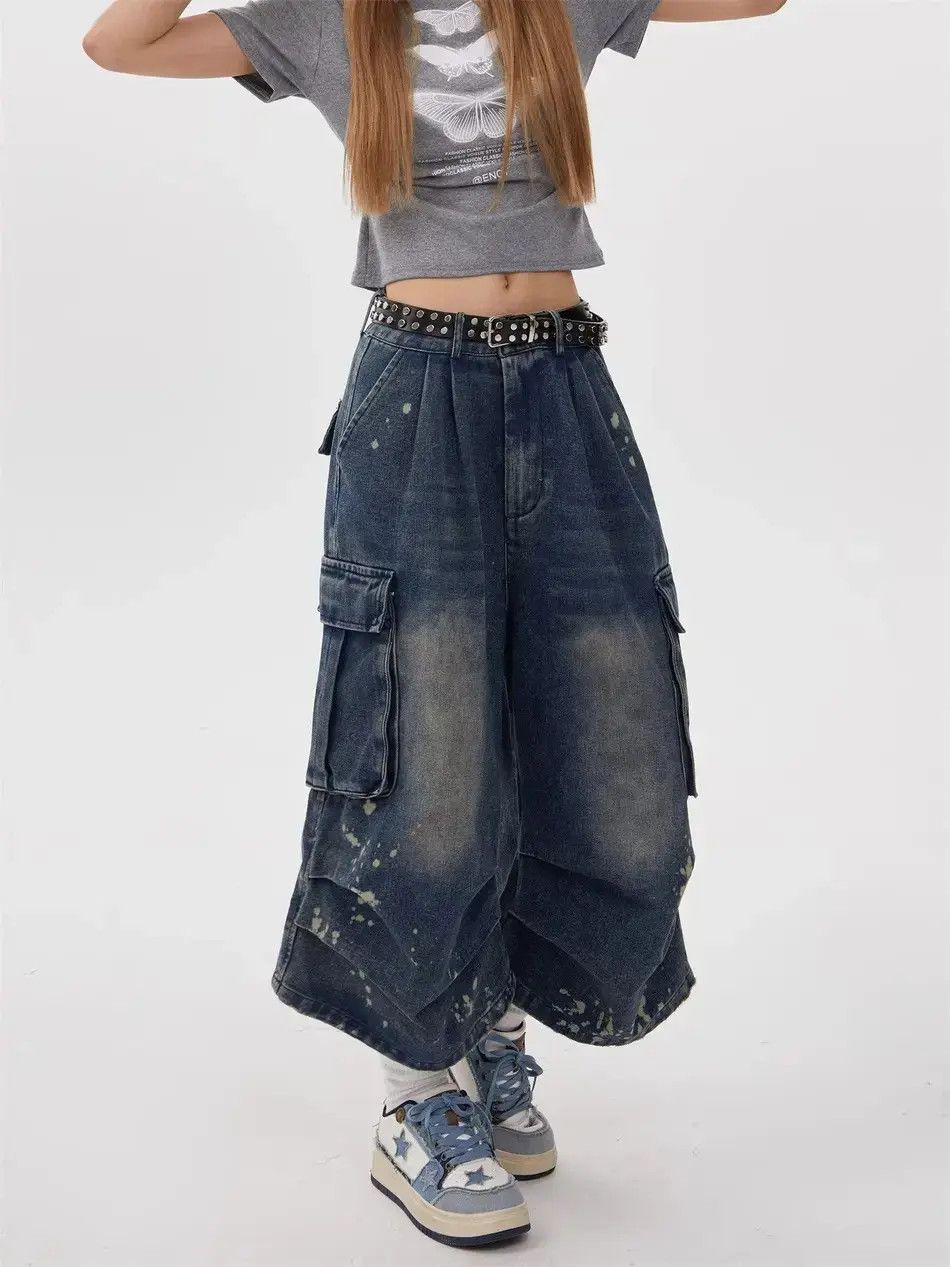 Japanese Brand Retro loose multi pocket denim shorts Size US 32 / EU 48 - 2 Thumbnail