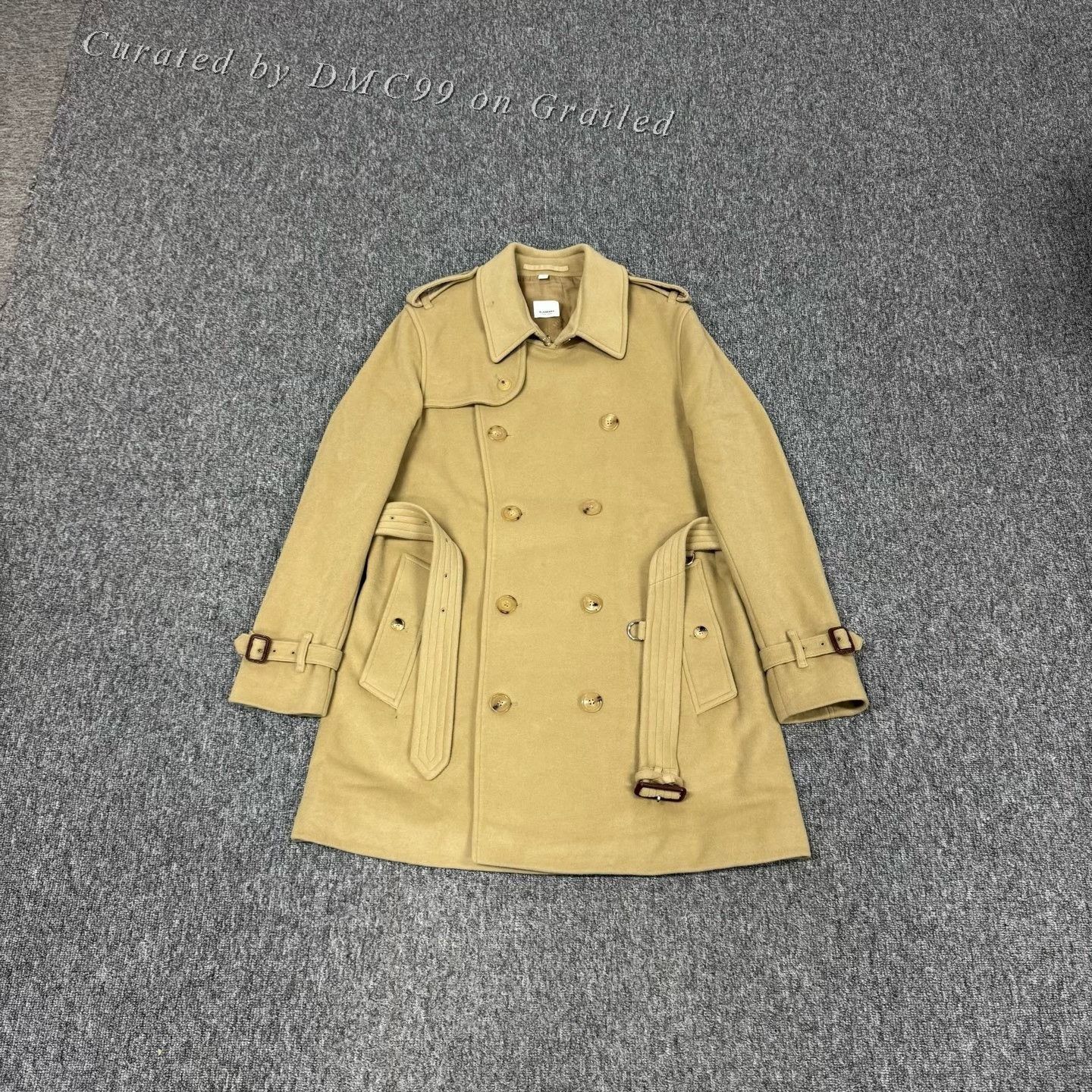 Burberry Burberry Lapel Belt Double-Breasted Wool Coat Size US L / EU 52-54 / 3 - 1 Thumbnail