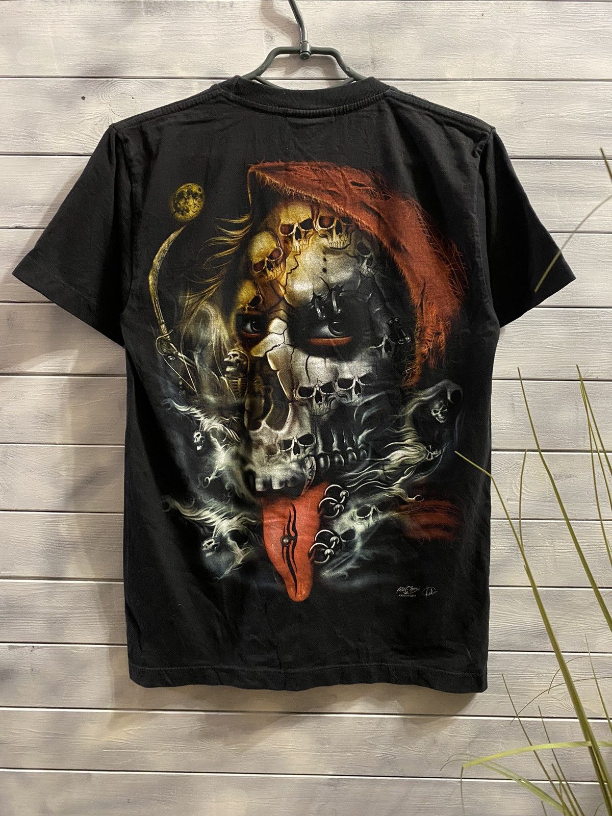 Vintage Rare Vintage T-Shirt Skulls Rock Metal Stripes. Size US S / EU 44-46 / 1 - 7 Thumbnail