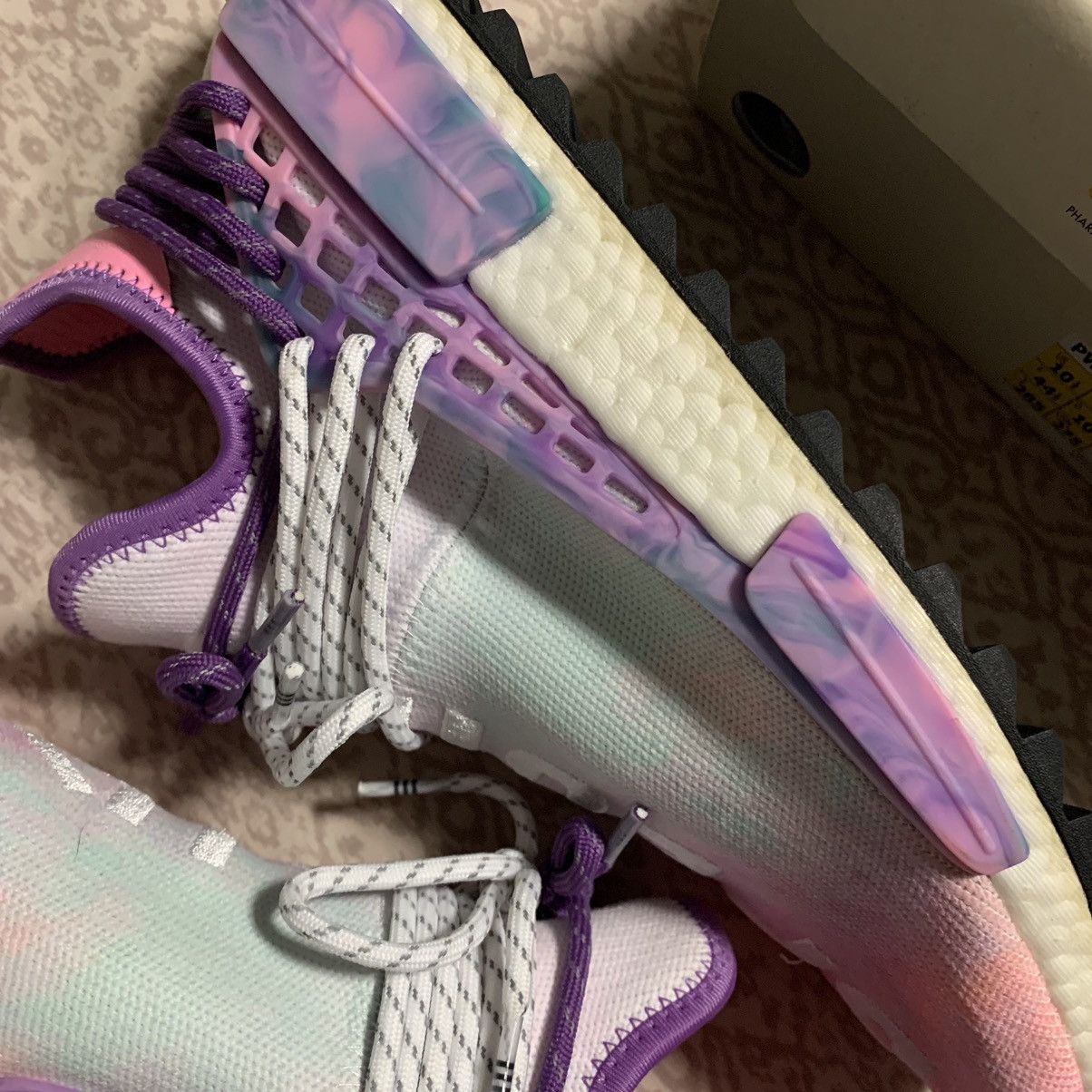 Adidas × Pharrell Adidas Human Race NMD “Holi Festival” (Pink Glow) 2018 Size US 10.5 / EU 43-44 - 7 Thumbnail