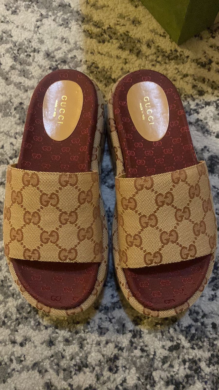 Gucci GG Supreme Platform Sandal