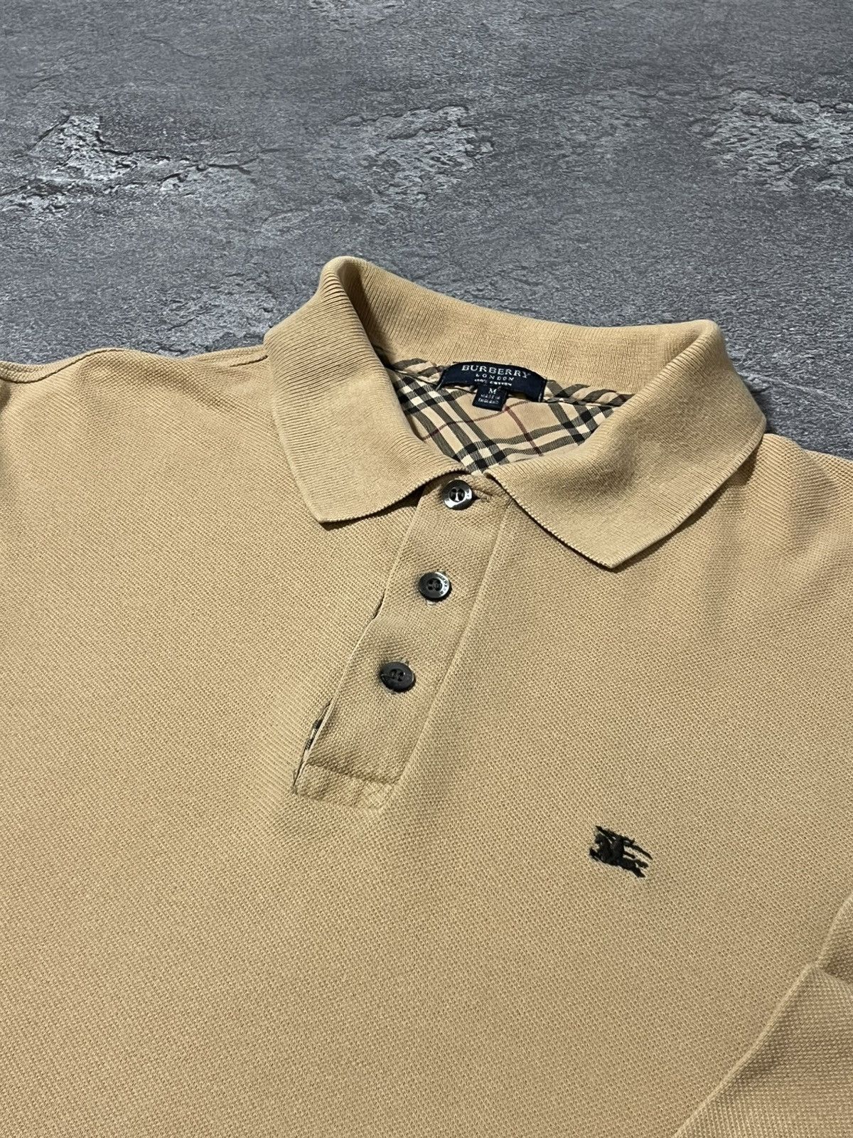 Burberry Vintage Burberry London Long Sleeve Polo Shirt Size US M / EU 48-50 / 2 - 2 Thumbnail
