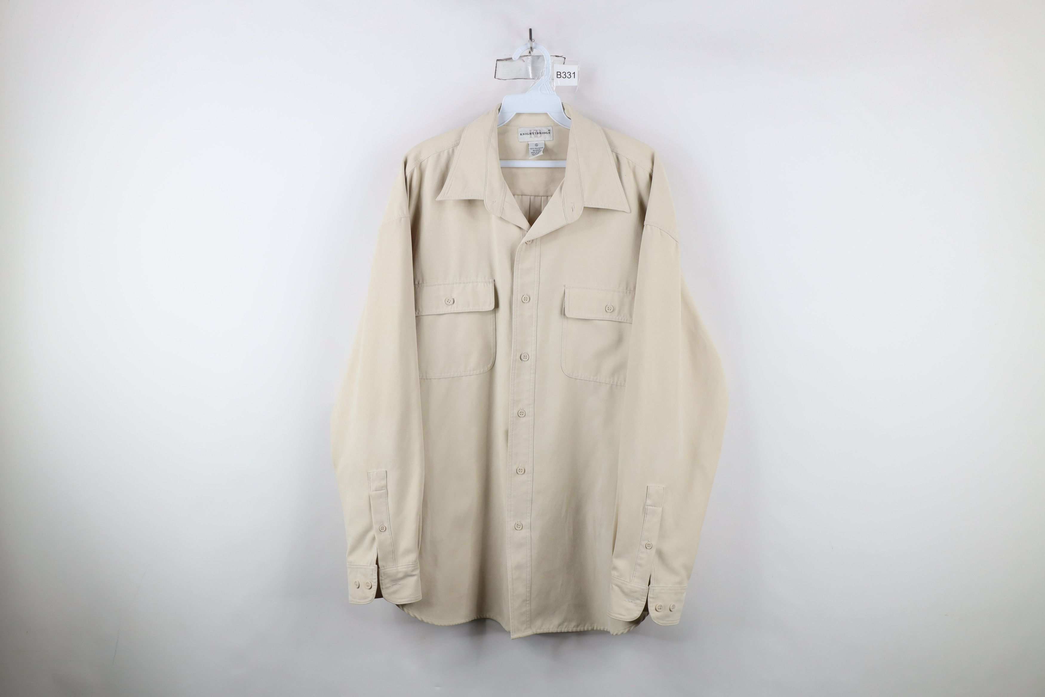 Vintage Vintage 90s Streetwear Microfiber Collared Button Shirt Size US XL / EU 56 / 4 - 1 Thumbnail