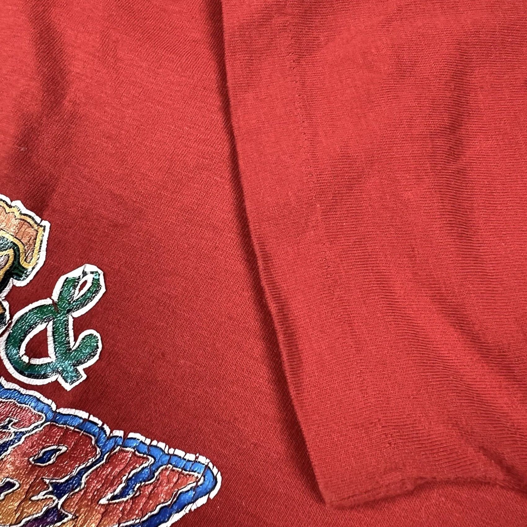 Vintage VINTAGE 80s Single Stitch Big Spellout Graphic Red T-Shirt S Unisex Adults 50/50 USA Size US S / EU 44-46 / 1 - 5 Thumbnail