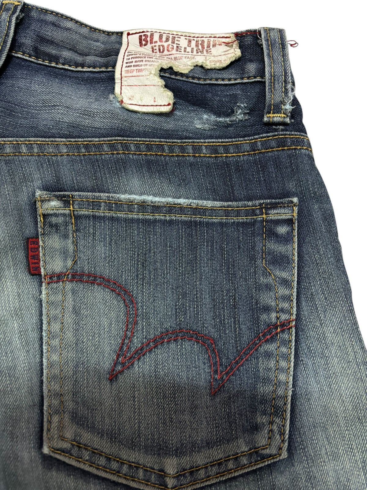 Edwin Vtg Edwin Blue Trip Japan 503 Distressed Jeans Size US 29 - 8 Thumbnail