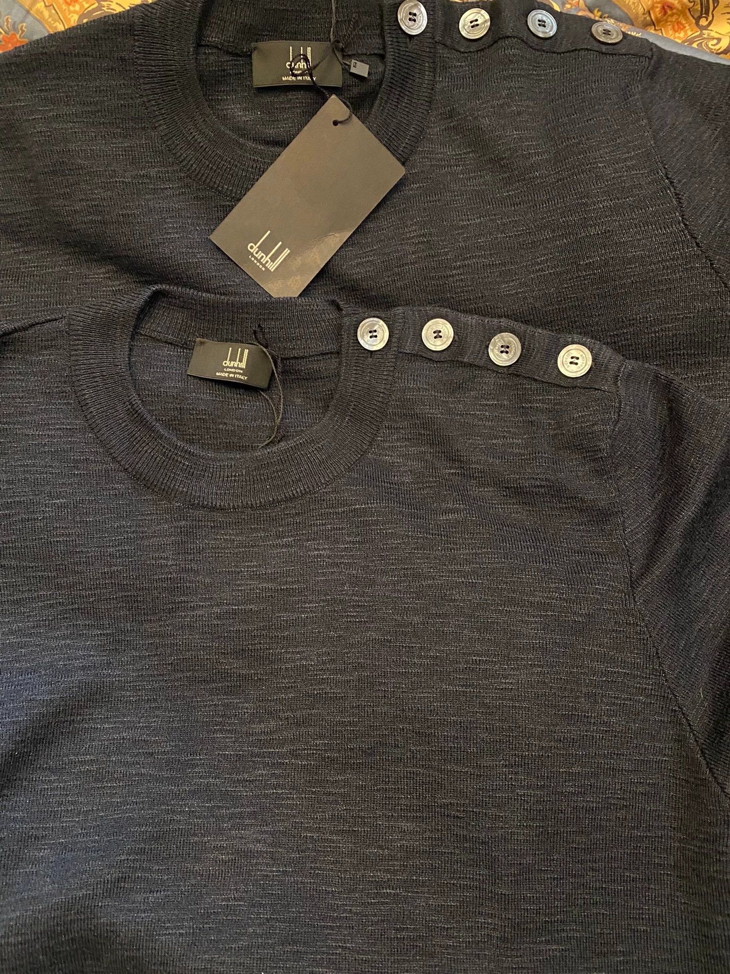 Alfred Dunhill Dunhill 100% Silk Italian Made Sweater MOP Buttons Size US M / EU 48-50 / 2 - 9 Thumbnail