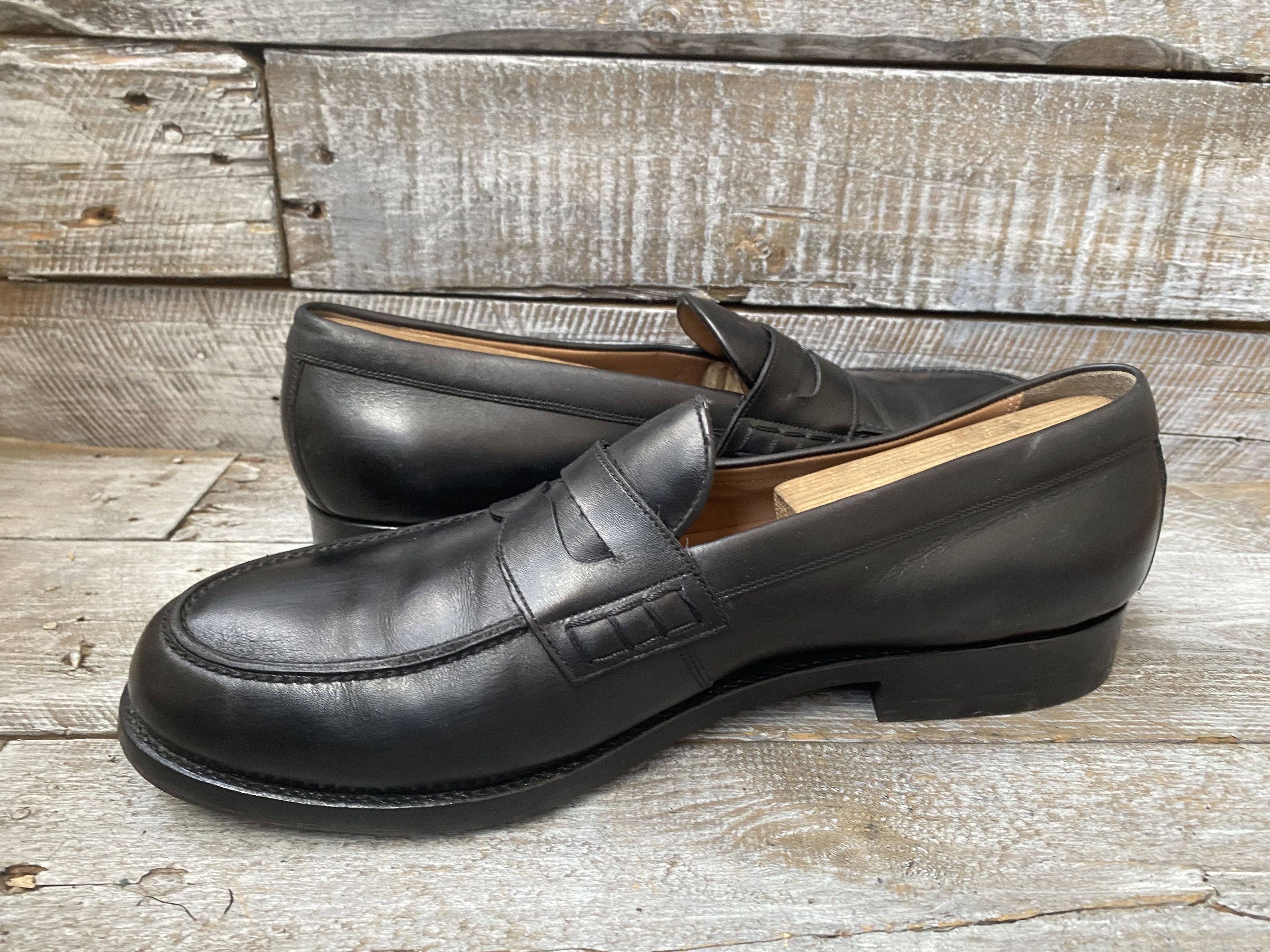 Heinrich Dinkelacker Heinrich dinkelacker black leather penny loafer uk 10 Size US 11 / EU 44 - 10 Thumbnail
