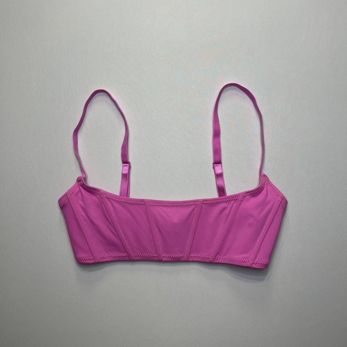 SKIMS SKIMS Signature Swim Corset Bikini Top Neon Orchid NWT XS Size XS / US 0-2 / IT 36-38 - 7 Thumbnail