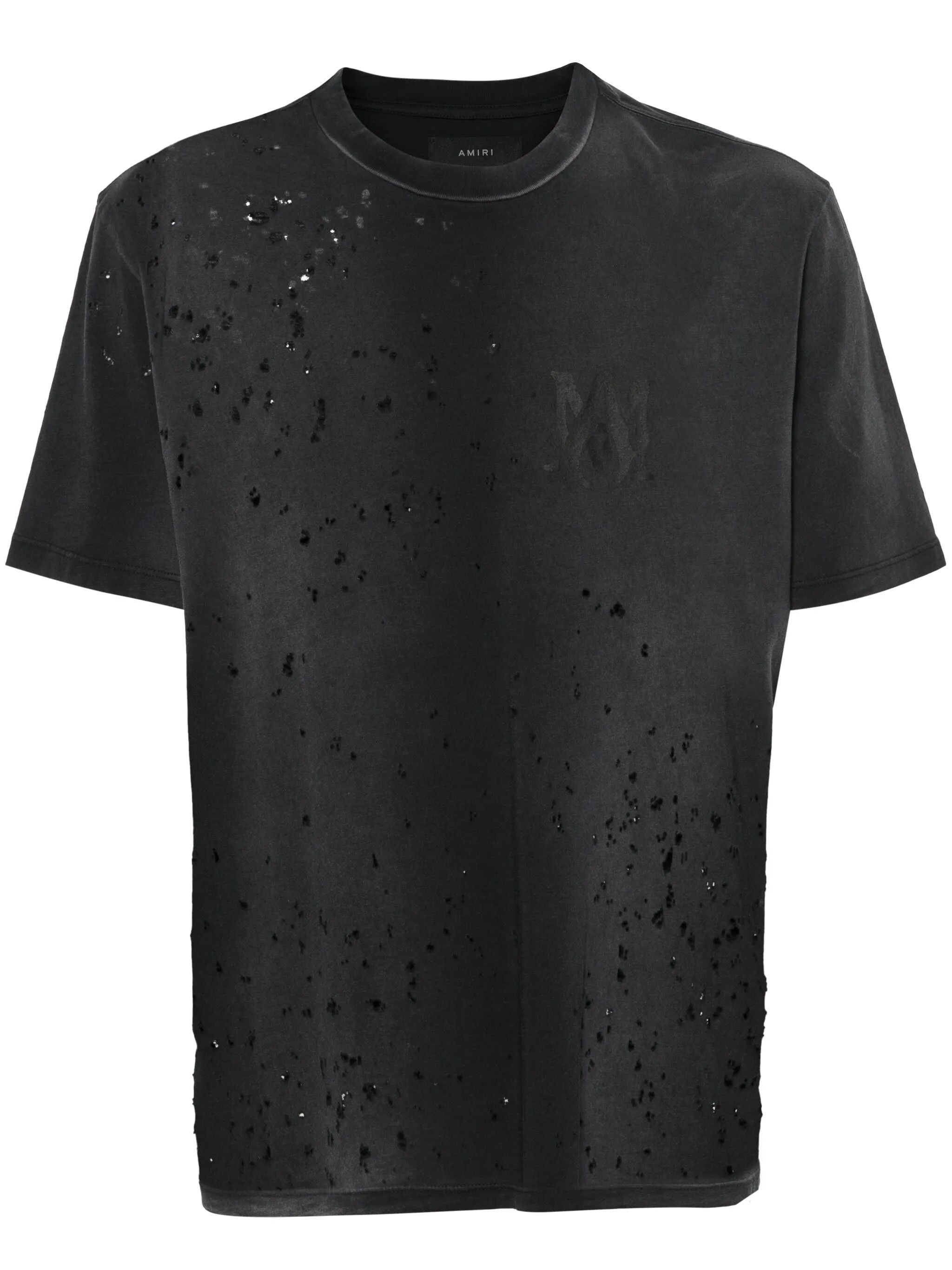 Amiri o1orln1025 MA Shotgun Distressed T-Shirt in Black Size US M / EU 48-50 / 2 - 1 Thumbnail